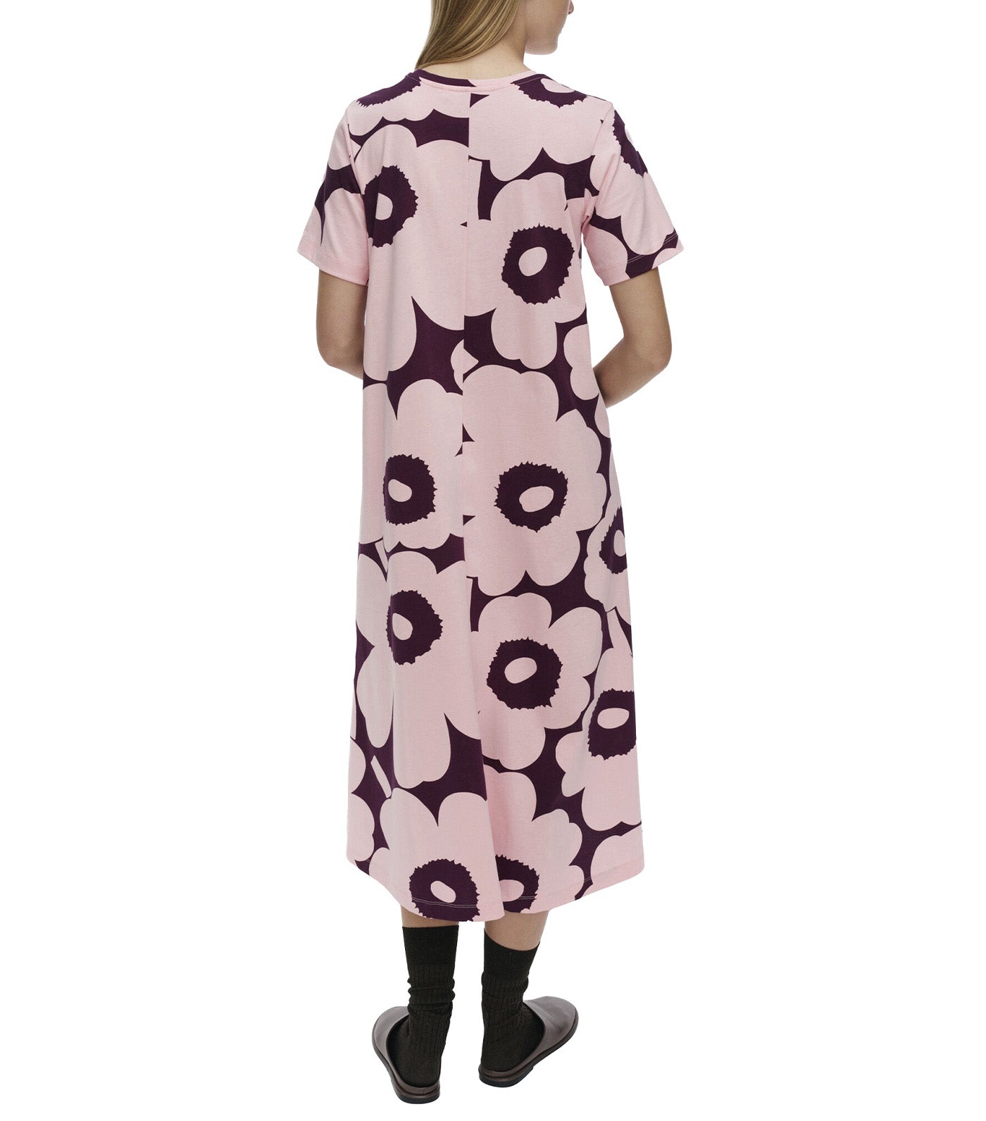 Pisteinen Unikko Dress Light Pink/Dark Purple