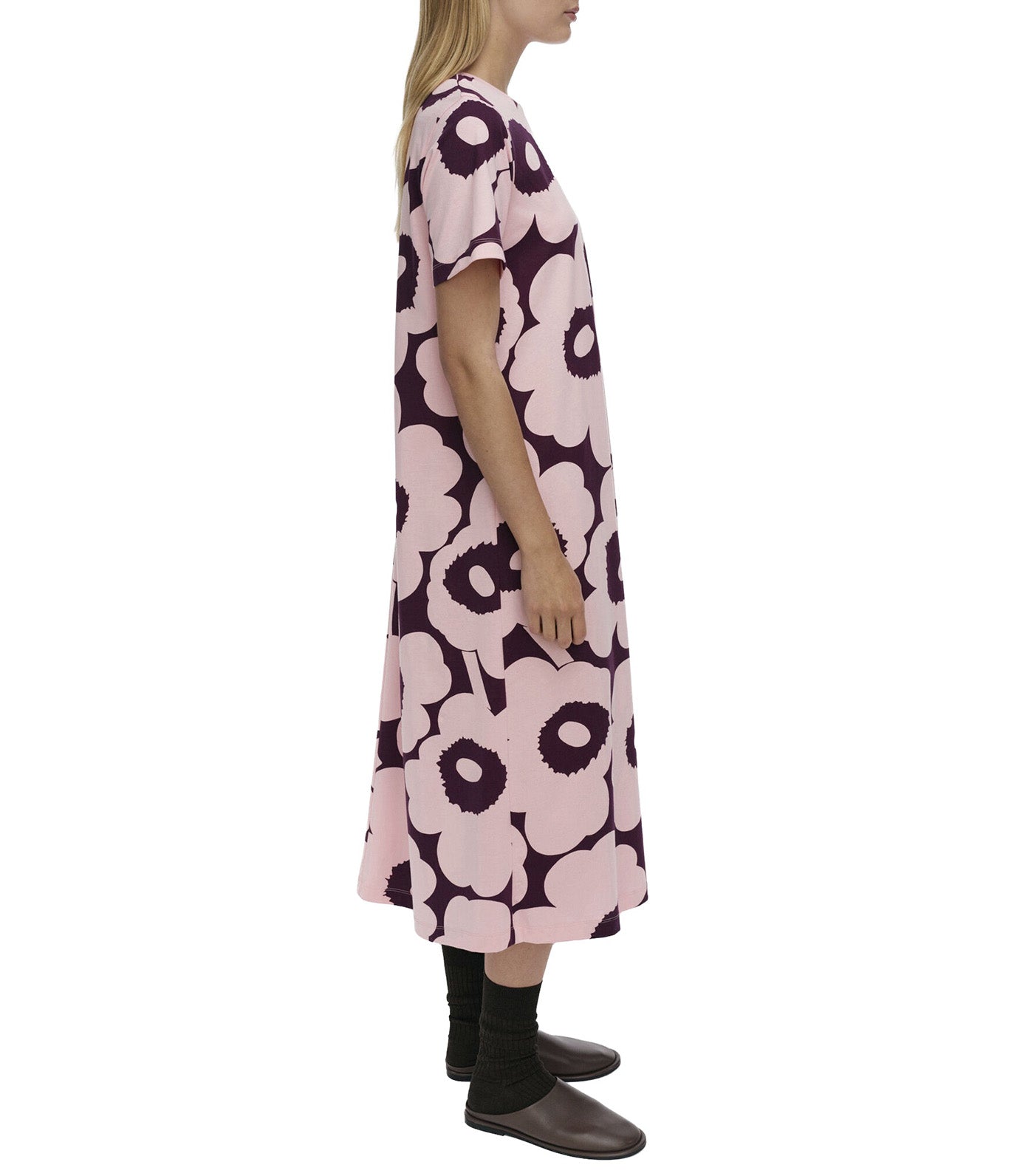 Pisteinen Unikko Dress Light Pink/Dark Purple