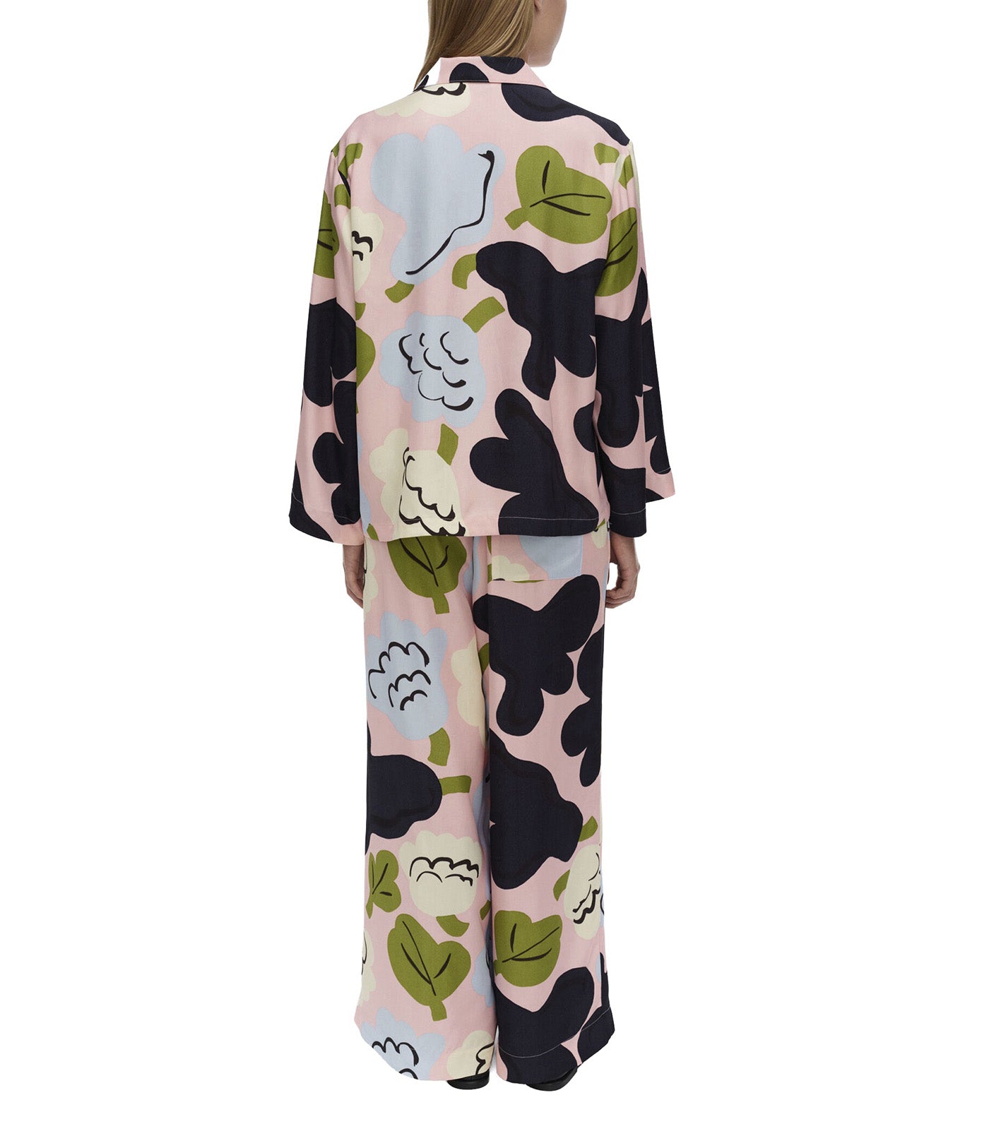 Viivoitus Kukasta Kukkaan Shirt Light Pink/Dark Blue/Light Blue