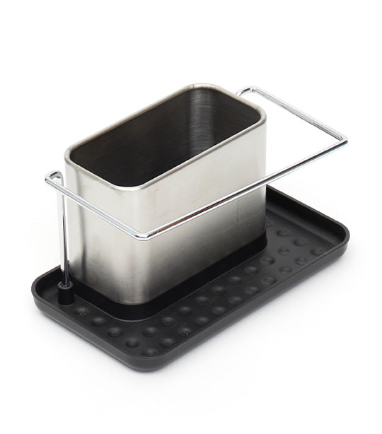 MakeRoom Sink Caddy with Tray - Stainless Steel