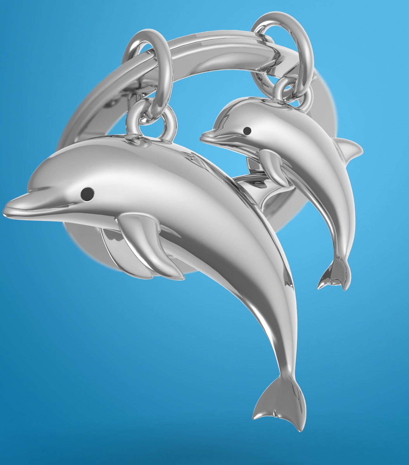 Meta[l]morphose Dolphin Family Keyring