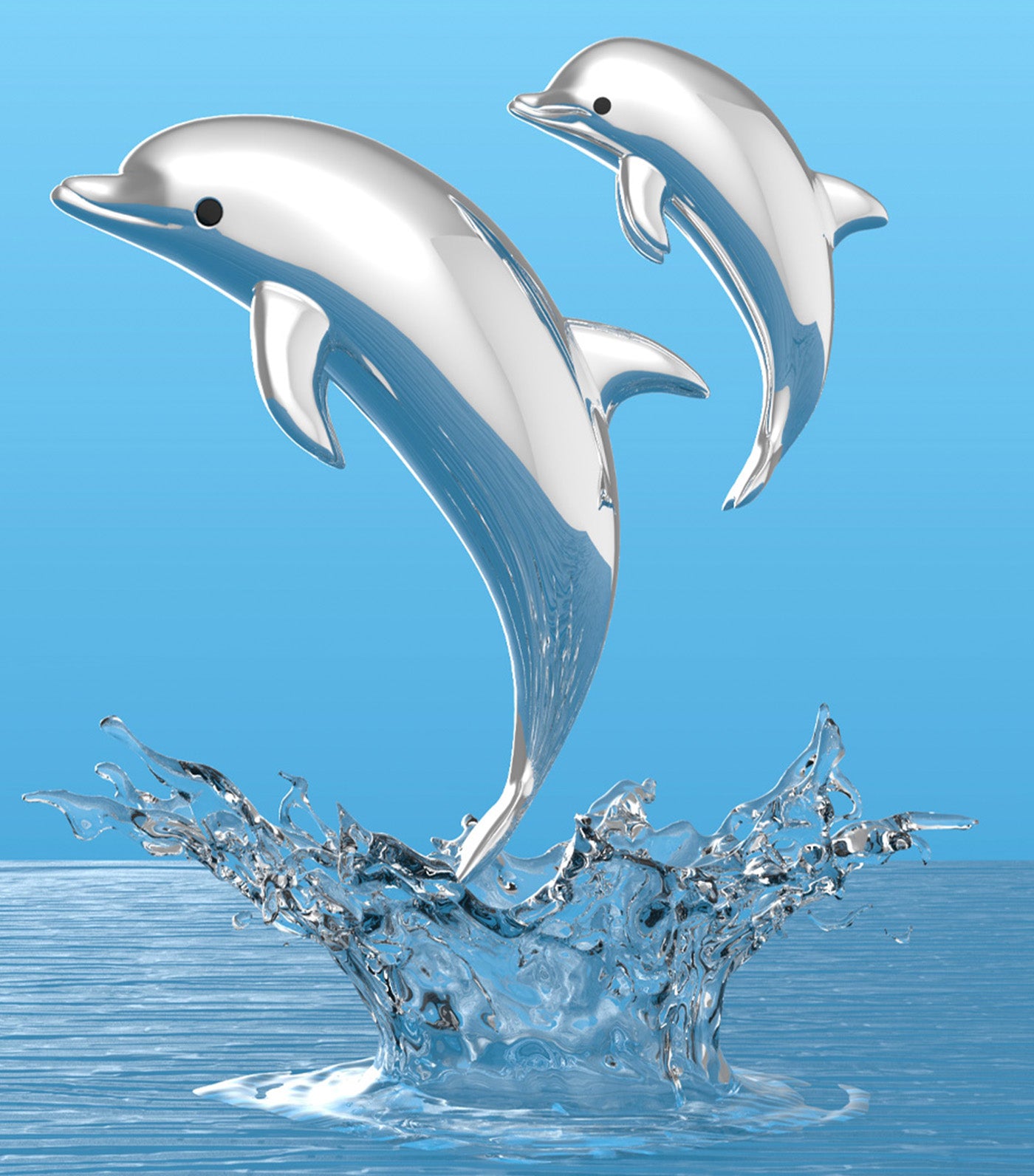 Meta[l]morphose Dolphin Family Keyring