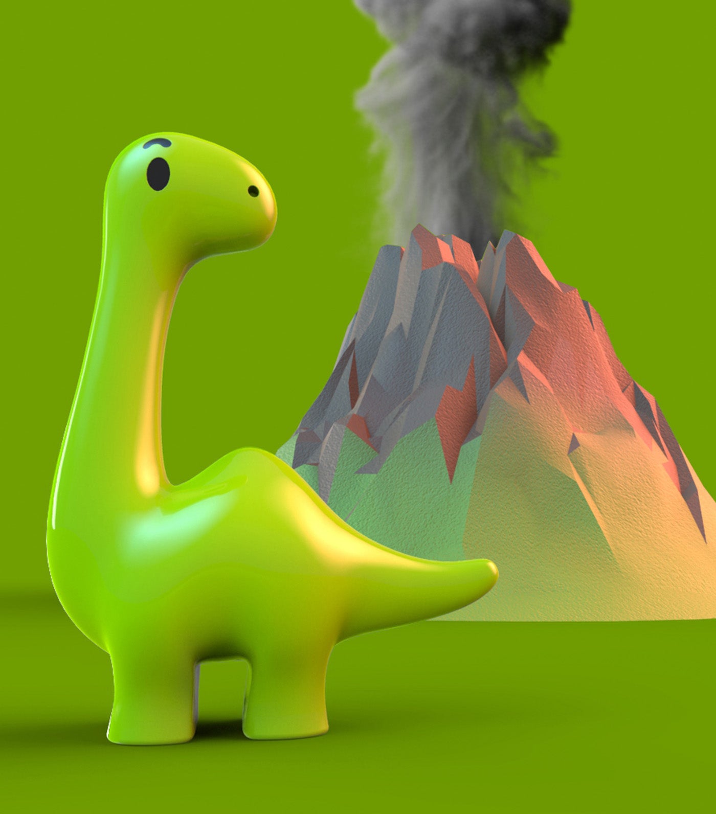 Meta[l]morphose Dino Keyring Green