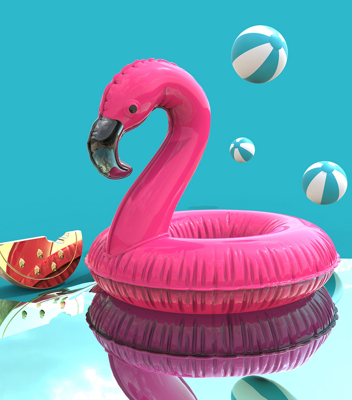 Meta[l]morphose Poolfloat Keyring