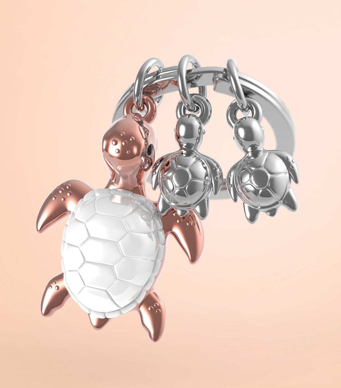 Turtle Family Key Ring