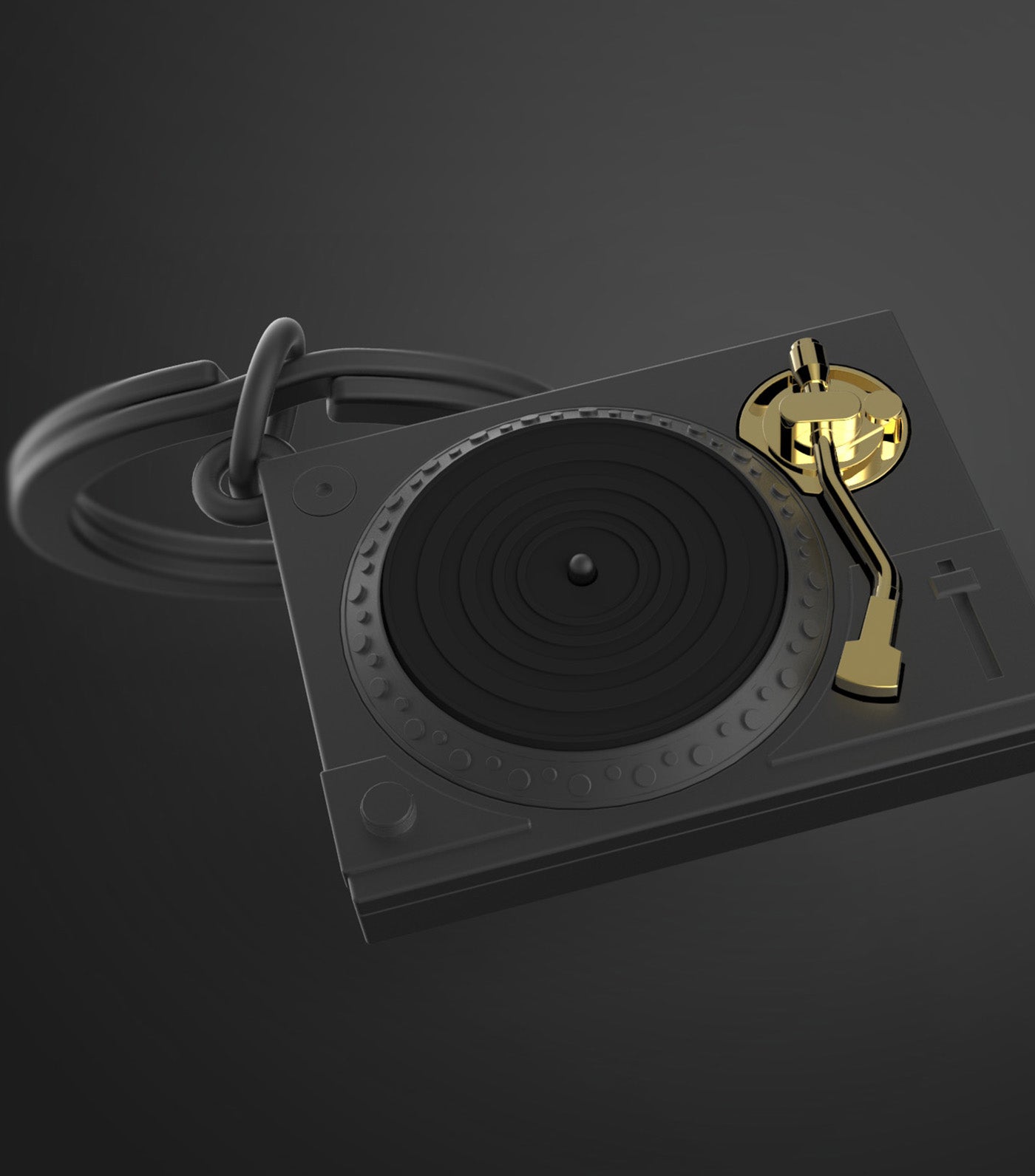 Record Player Keyring