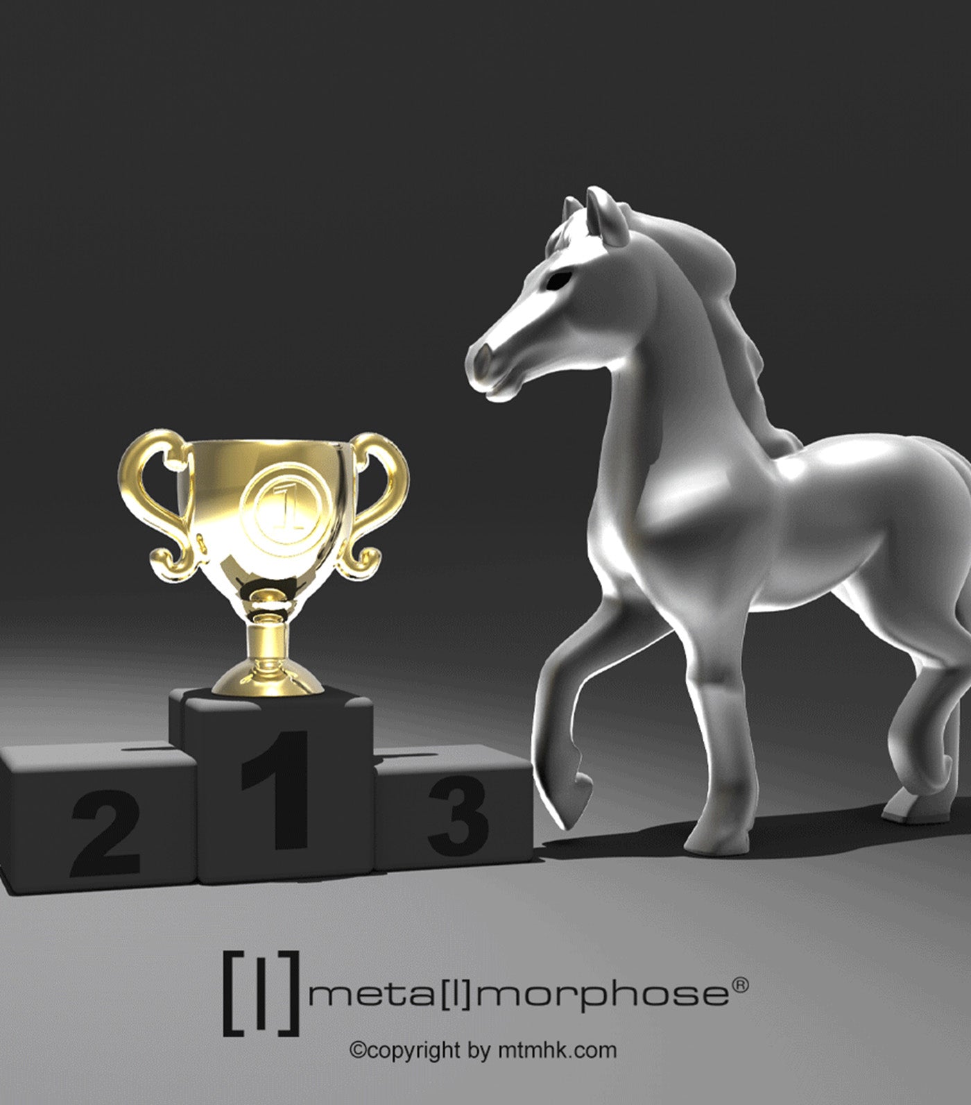 Horse Trophy Keyring