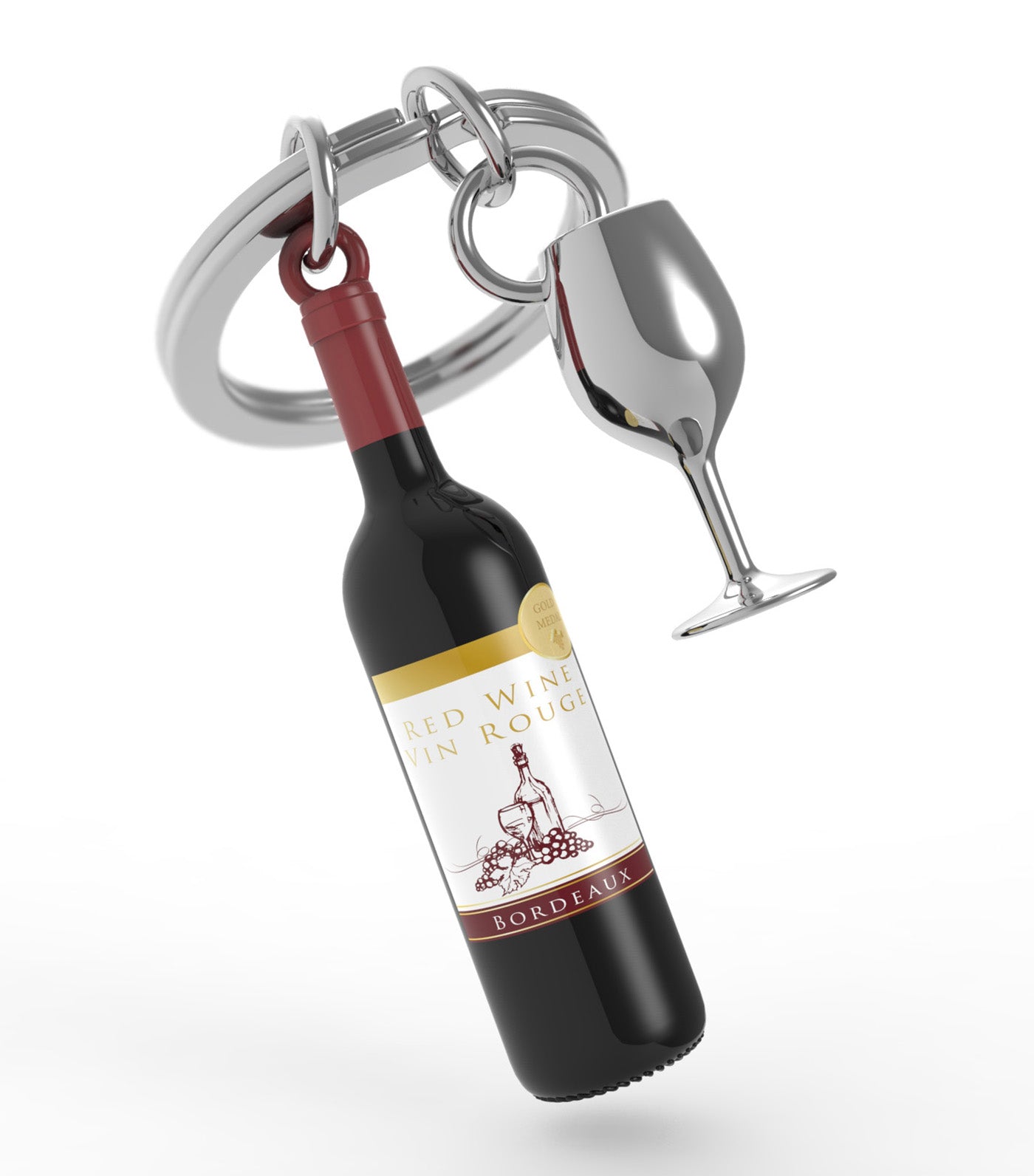 Red Wine Key Ring