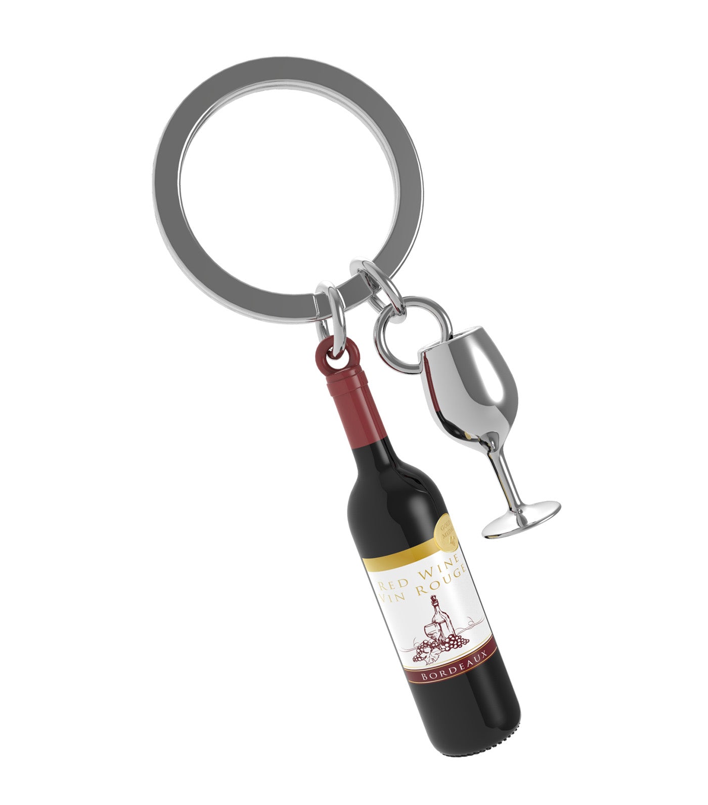 Red Wine Key Ring