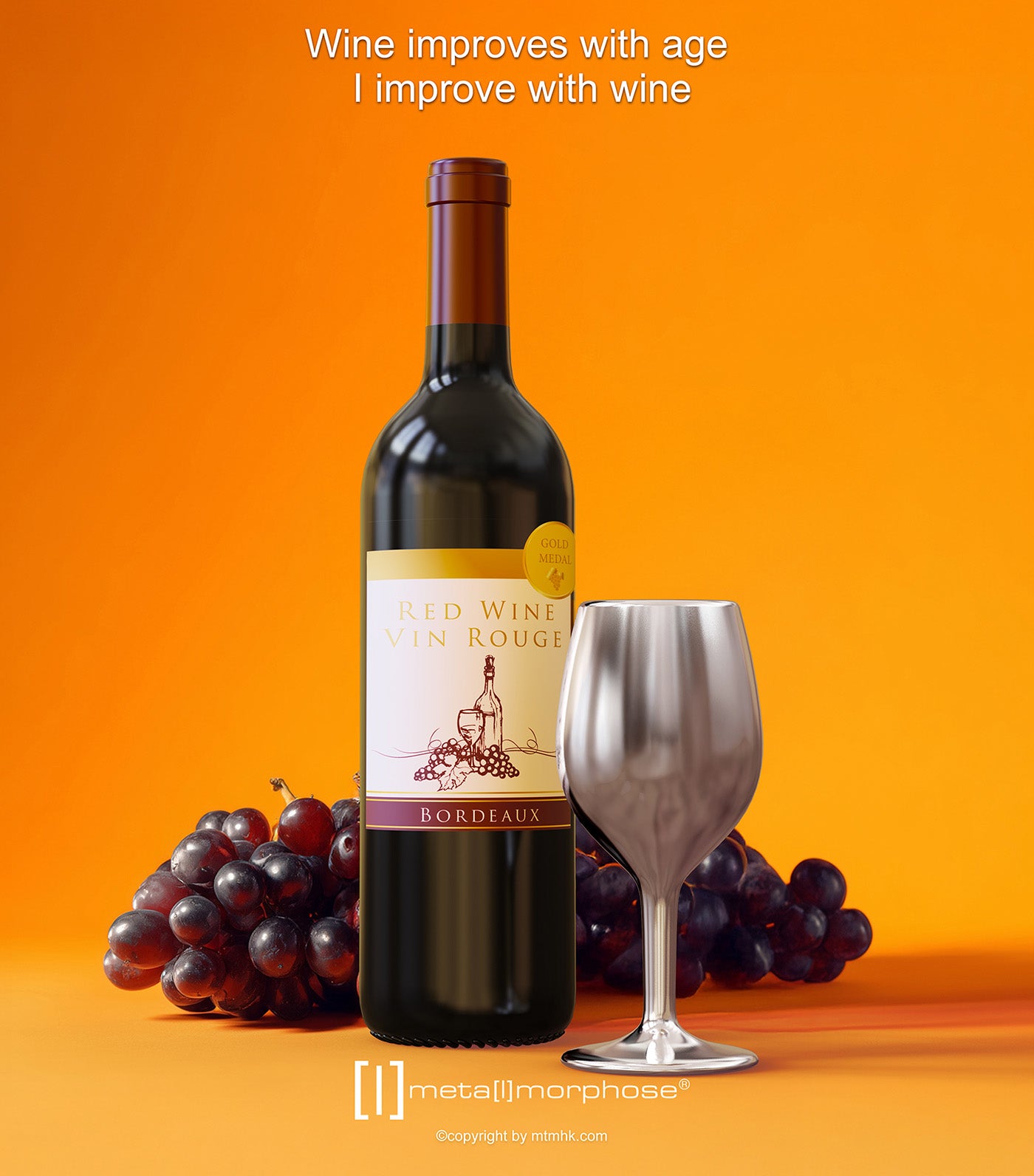Red Wine Key Ring