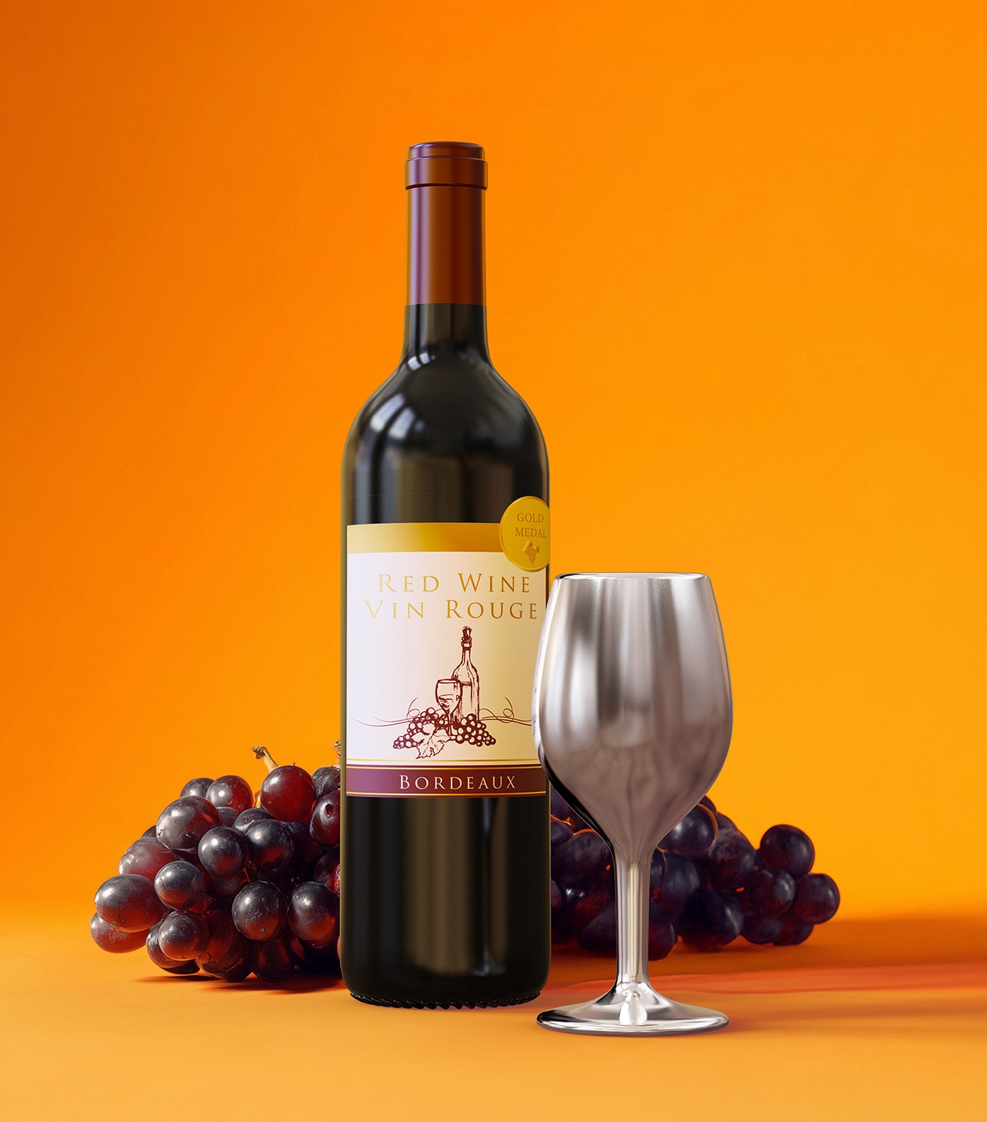 Red Wine Key Ring