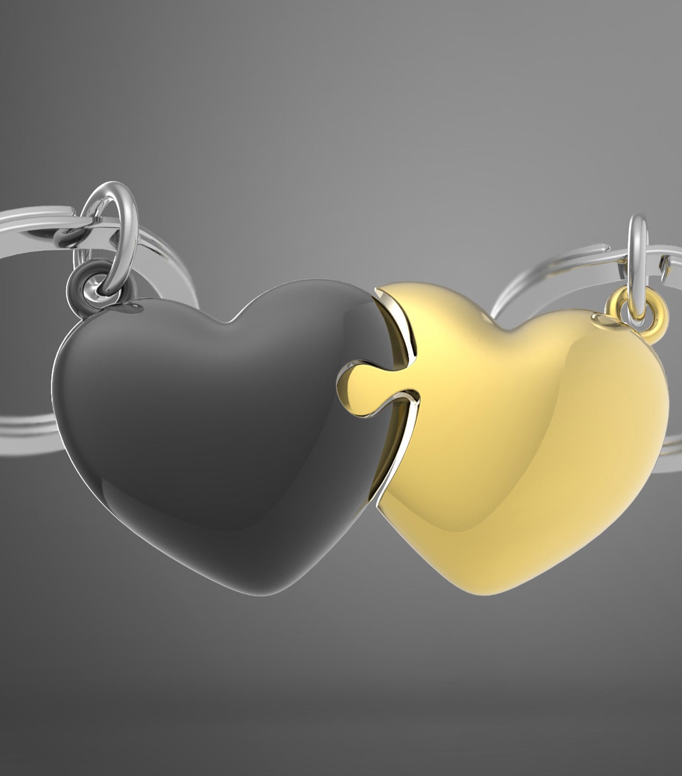 Hearts Puzzle You & I (Love) Keyring