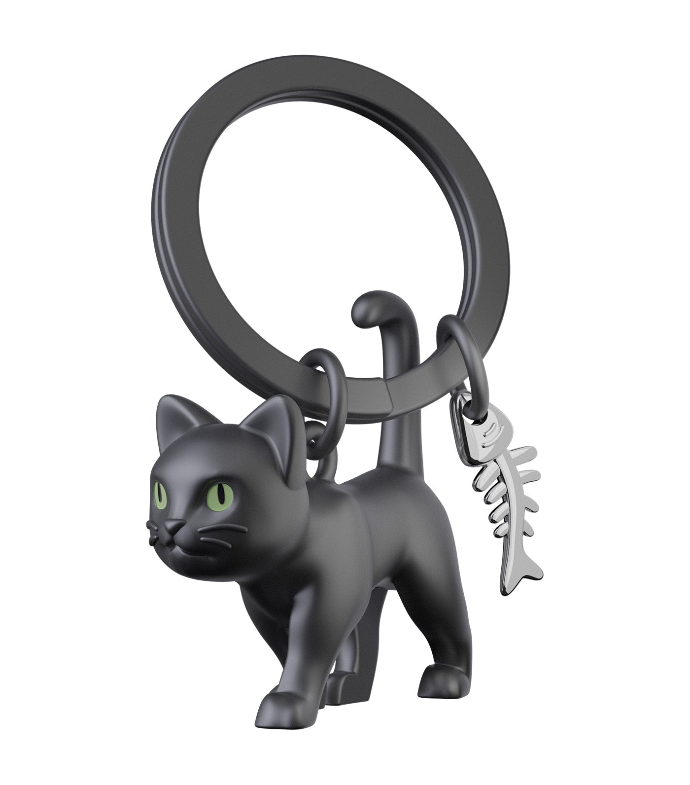 Meta[l]morphose Cat Keyring Black