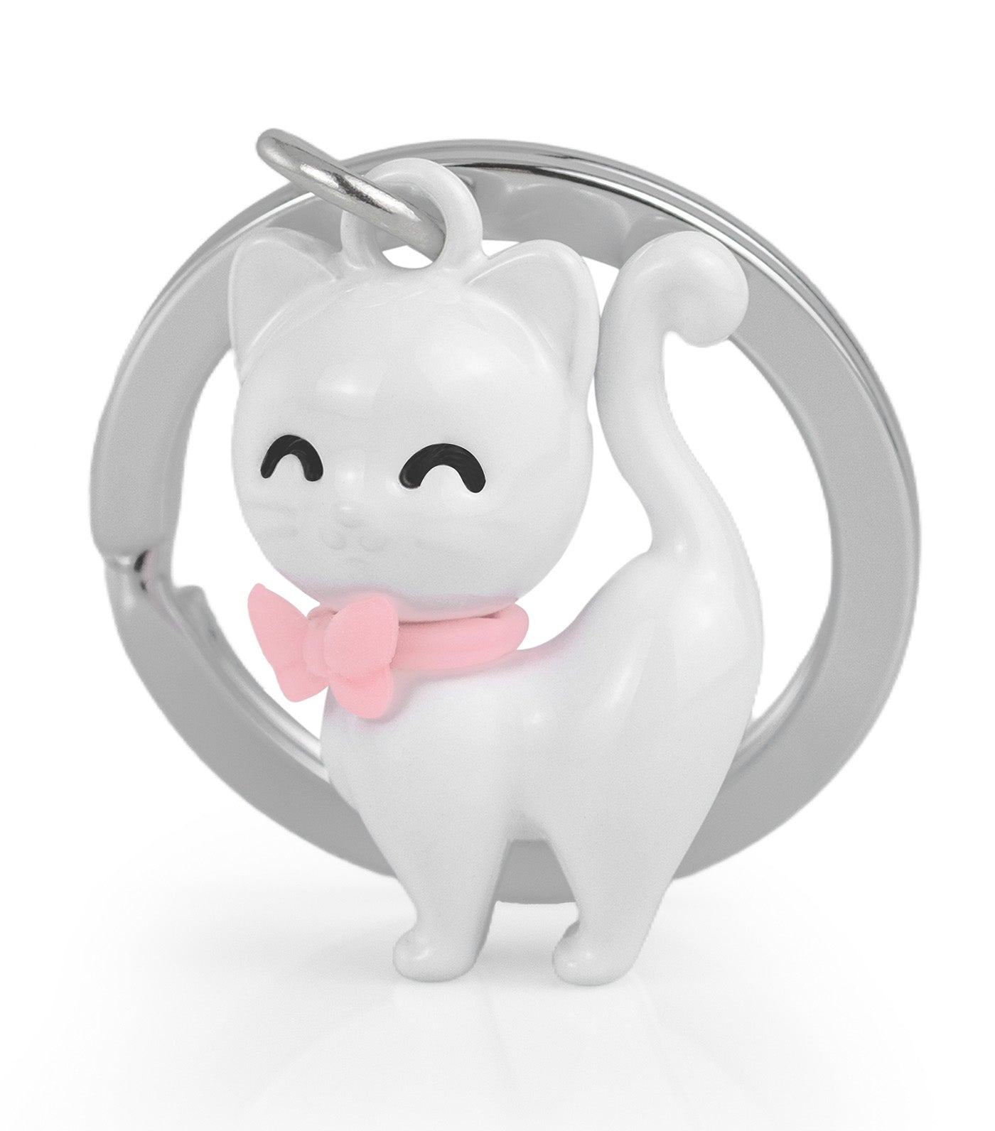 Kitten Cat Keyring White