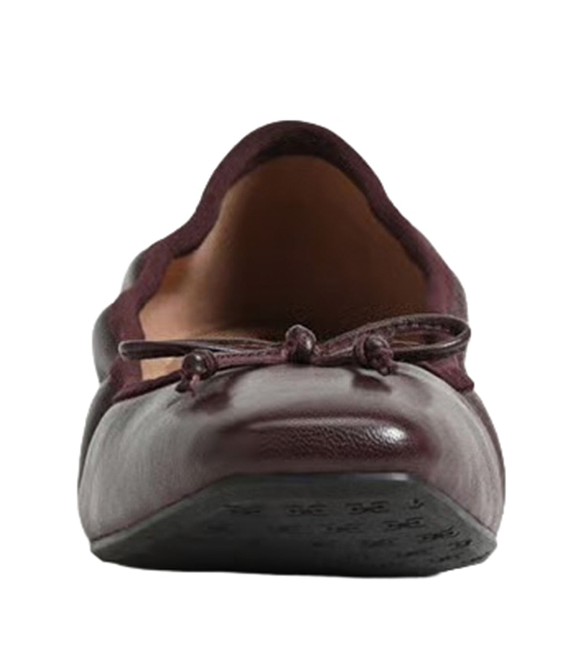 Magnolia Ballet Flat French Burgundy Leather