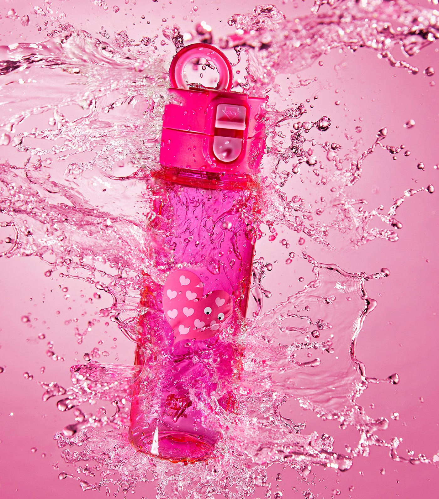 Flip and Clip Water Bottle Pink