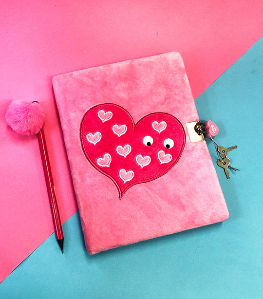 A5 Pink Snuggly Lockable Journal