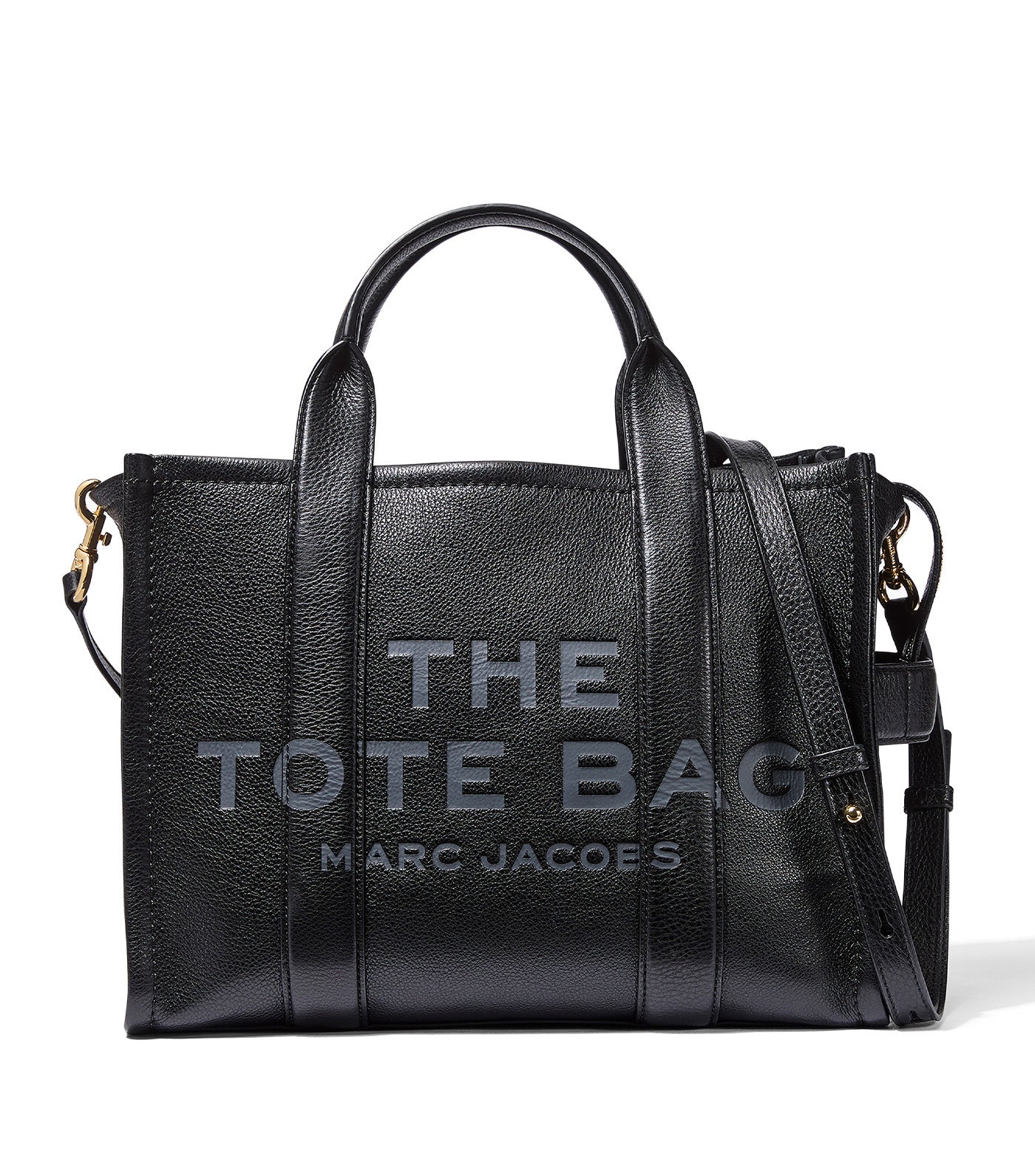 The Leather Medium Tote Bag Black