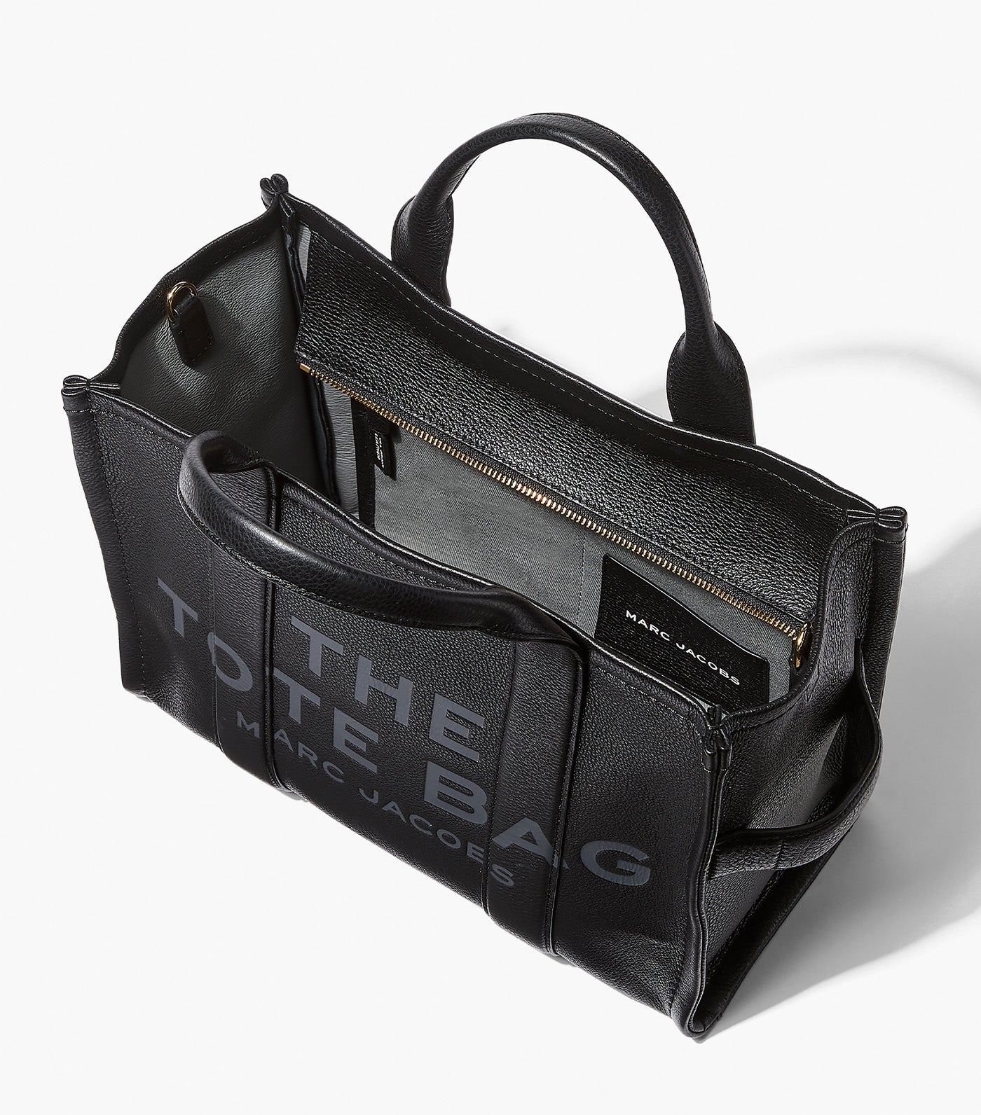 The Leather Medium Tote Bag Black