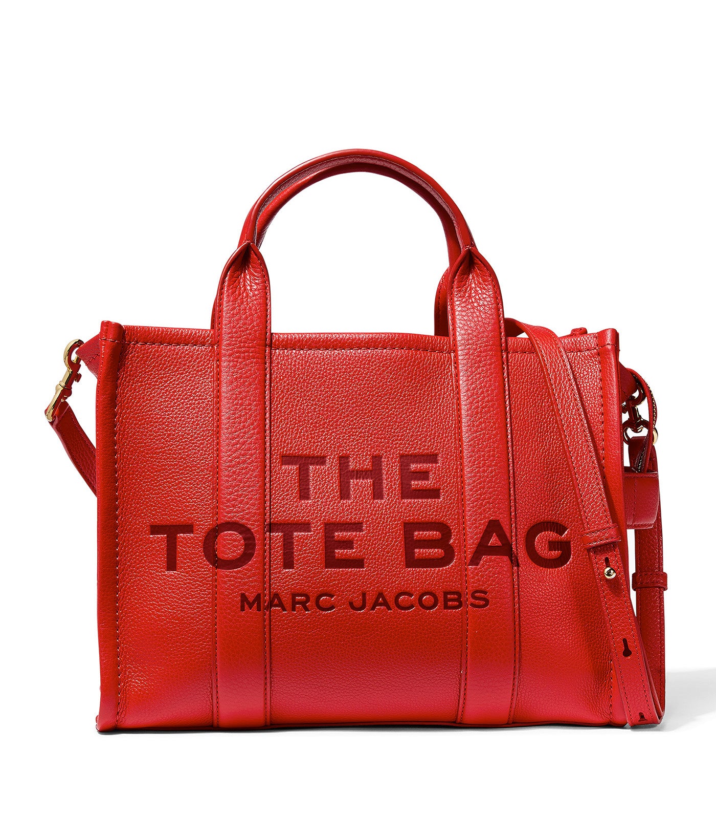 The Leather Medium Tote Bag True Red