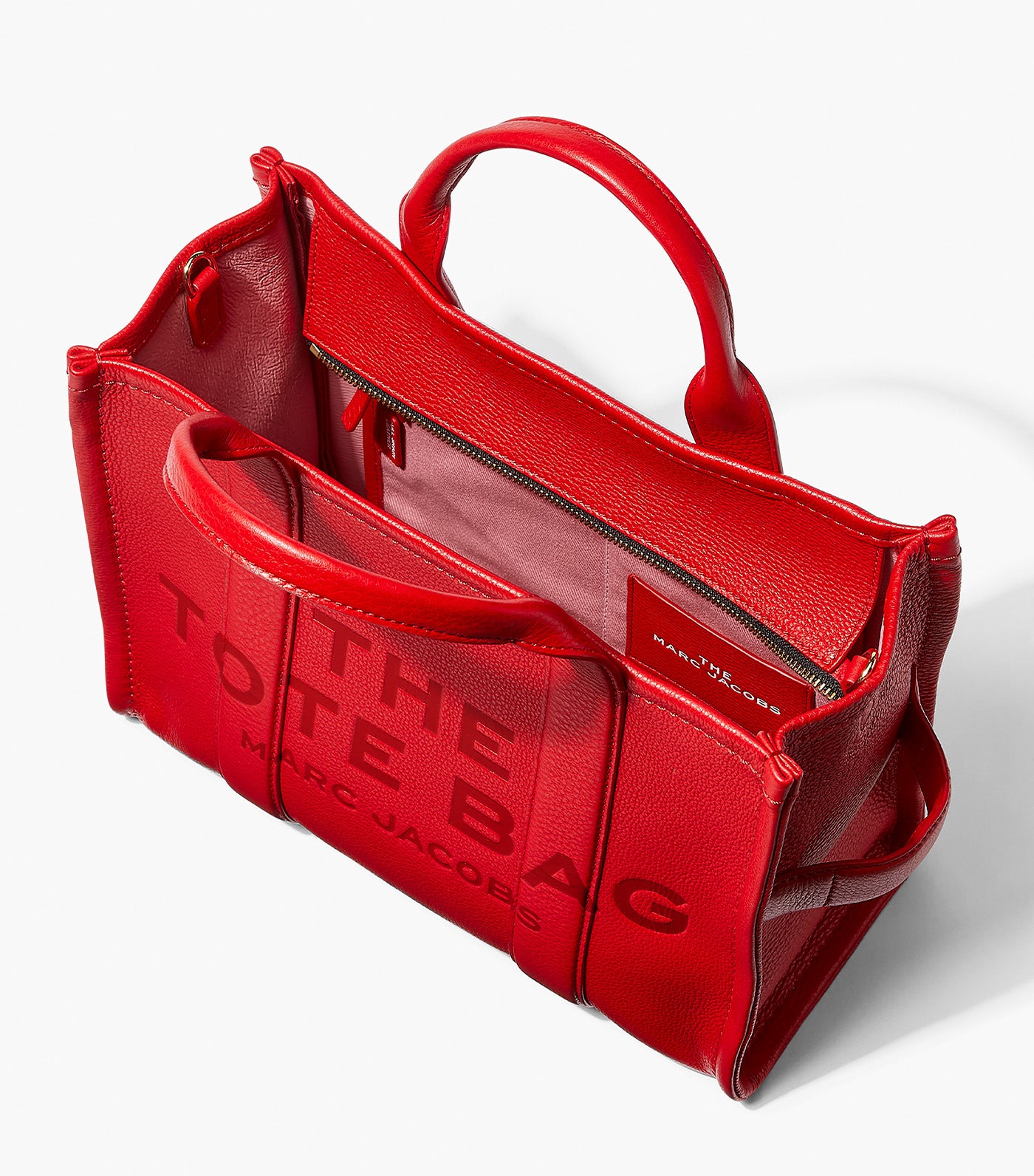 Marc Jacobs Red 'The Leather Medium Tote Bag' Tote - ShopStyle