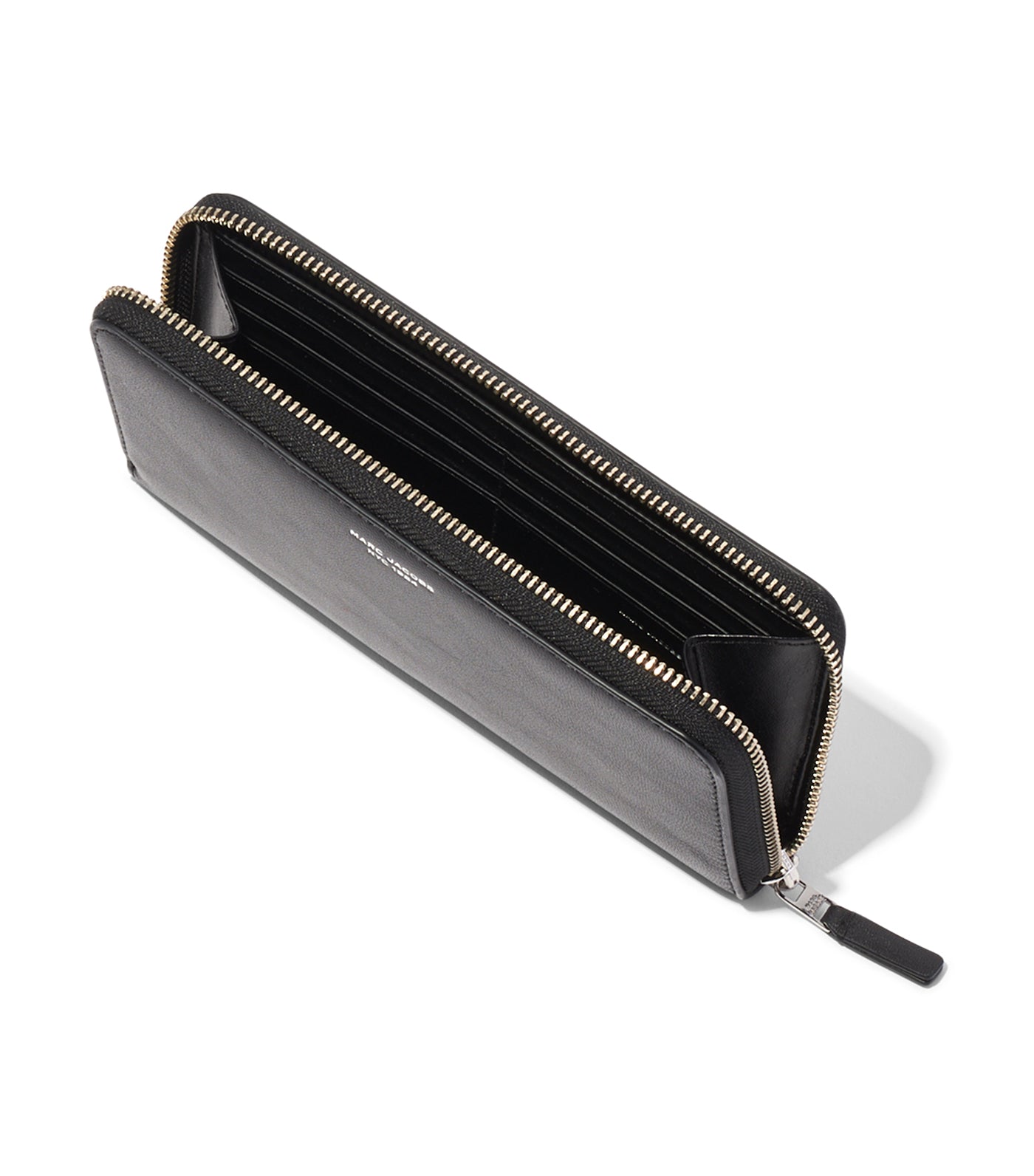 The Leather Continental Wristlet Black