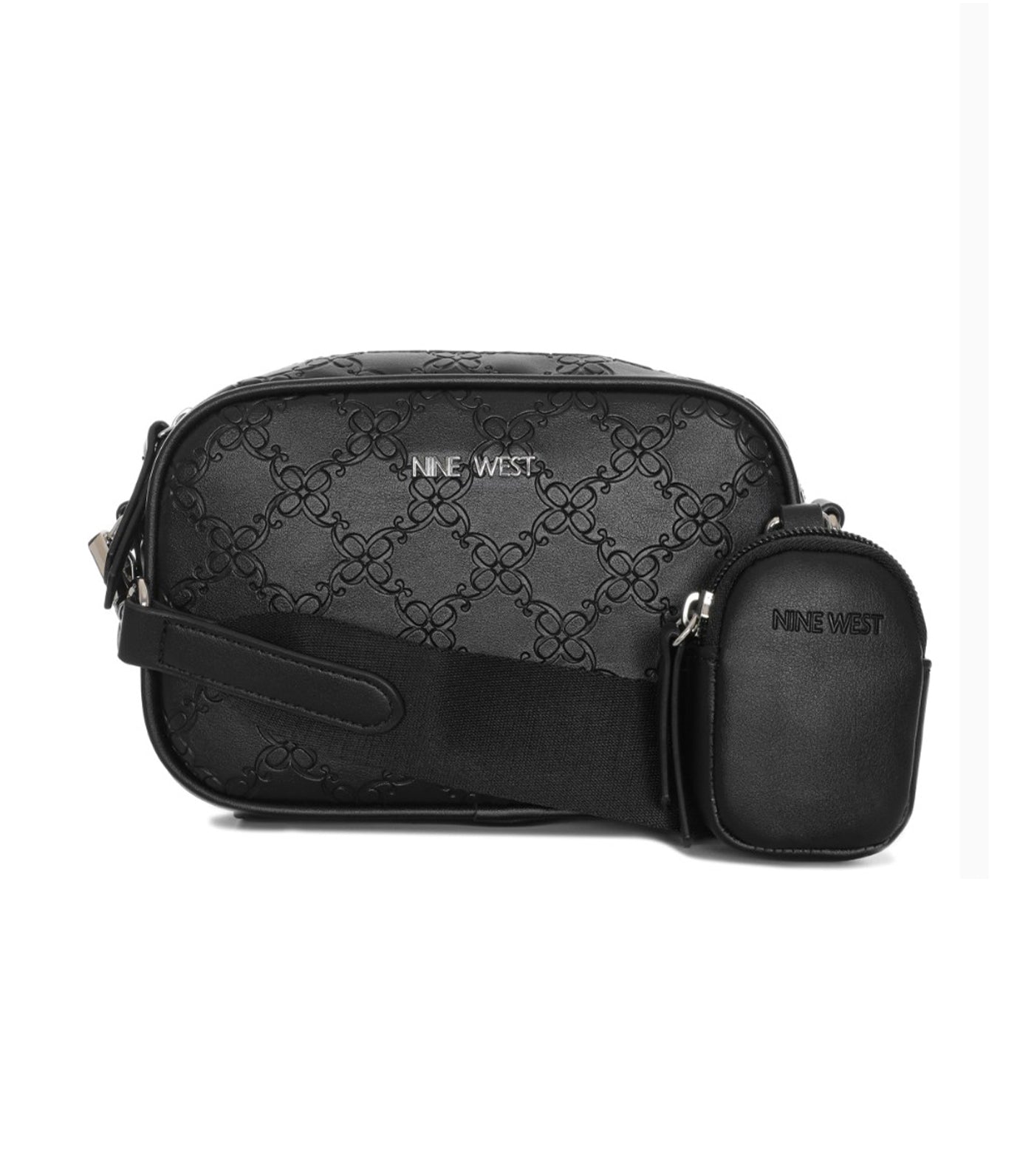 Nine West Pansy Top Zip Crossbody Duo Black