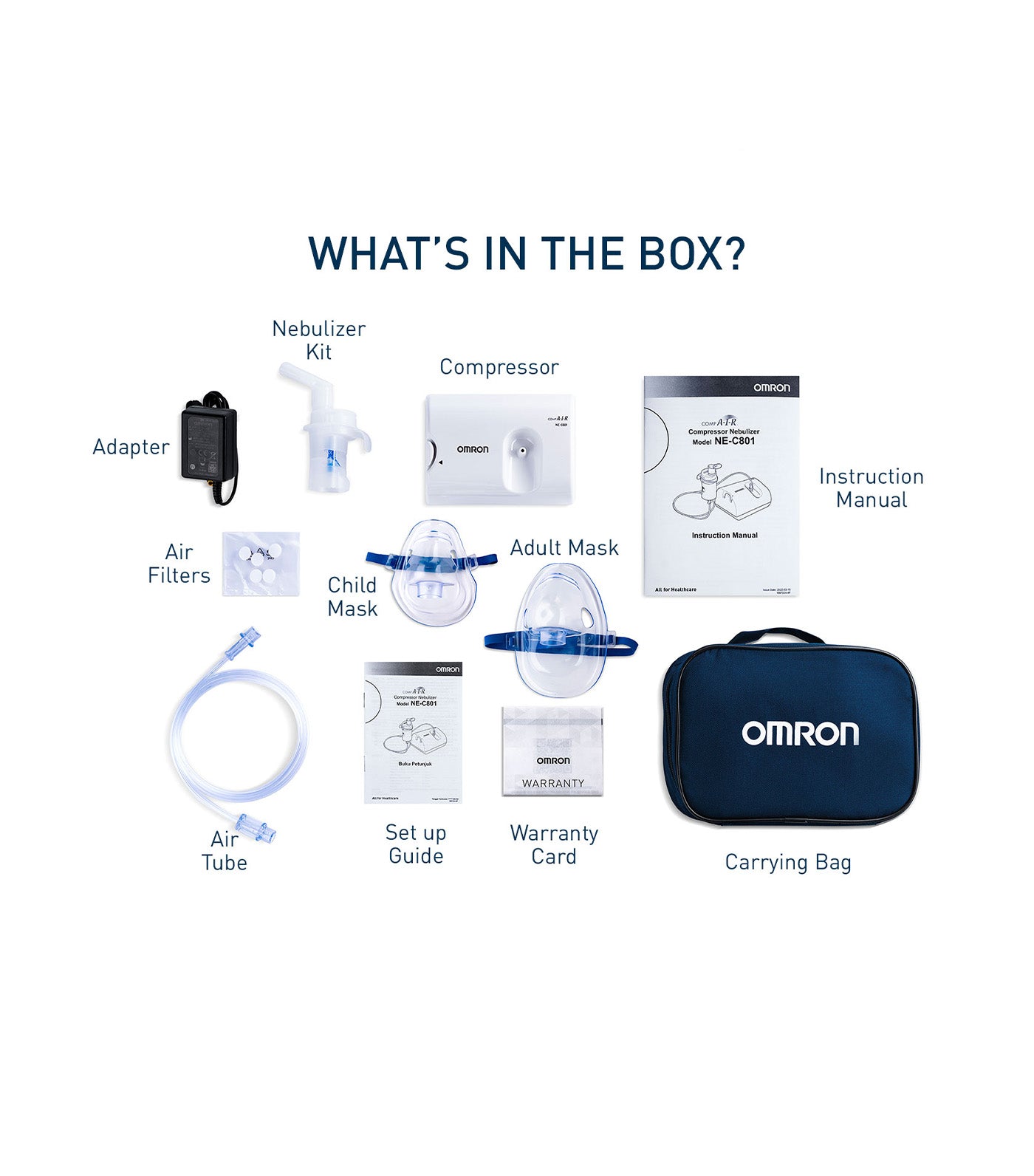 OMRON Compressor Nebulizer White 
