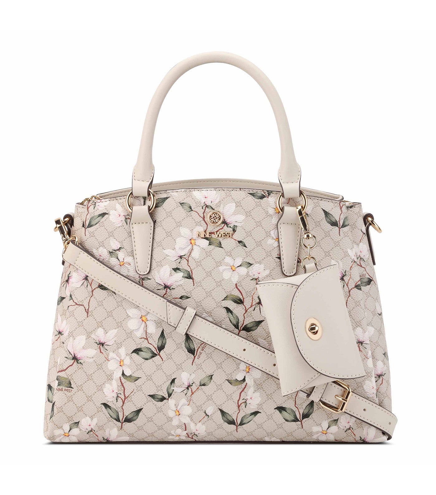 Siera Satchel Floral Milk
