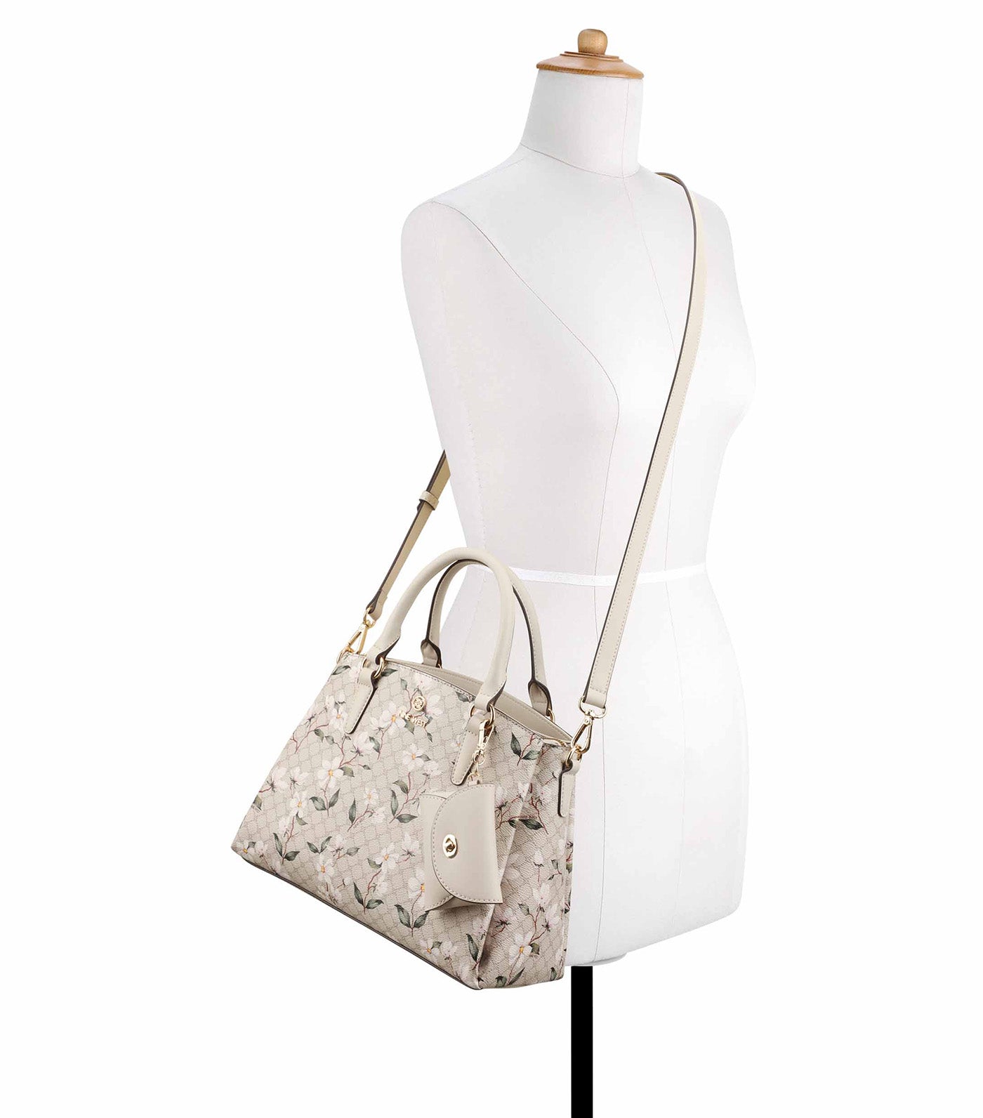 Siera Satchel Floral Milk