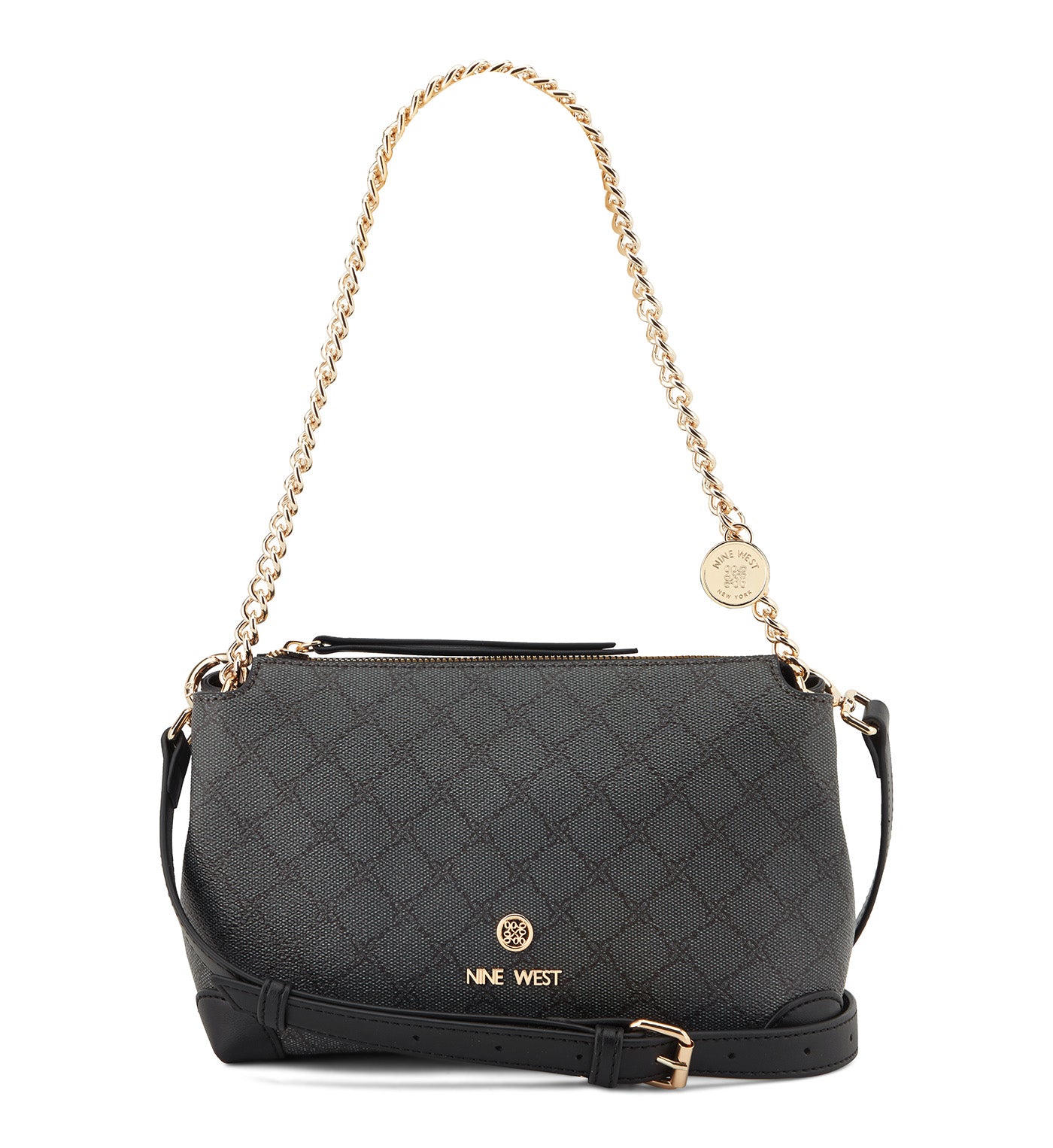 Kyrie Convertible Crossbody Shoulder Bag Onyx Logo