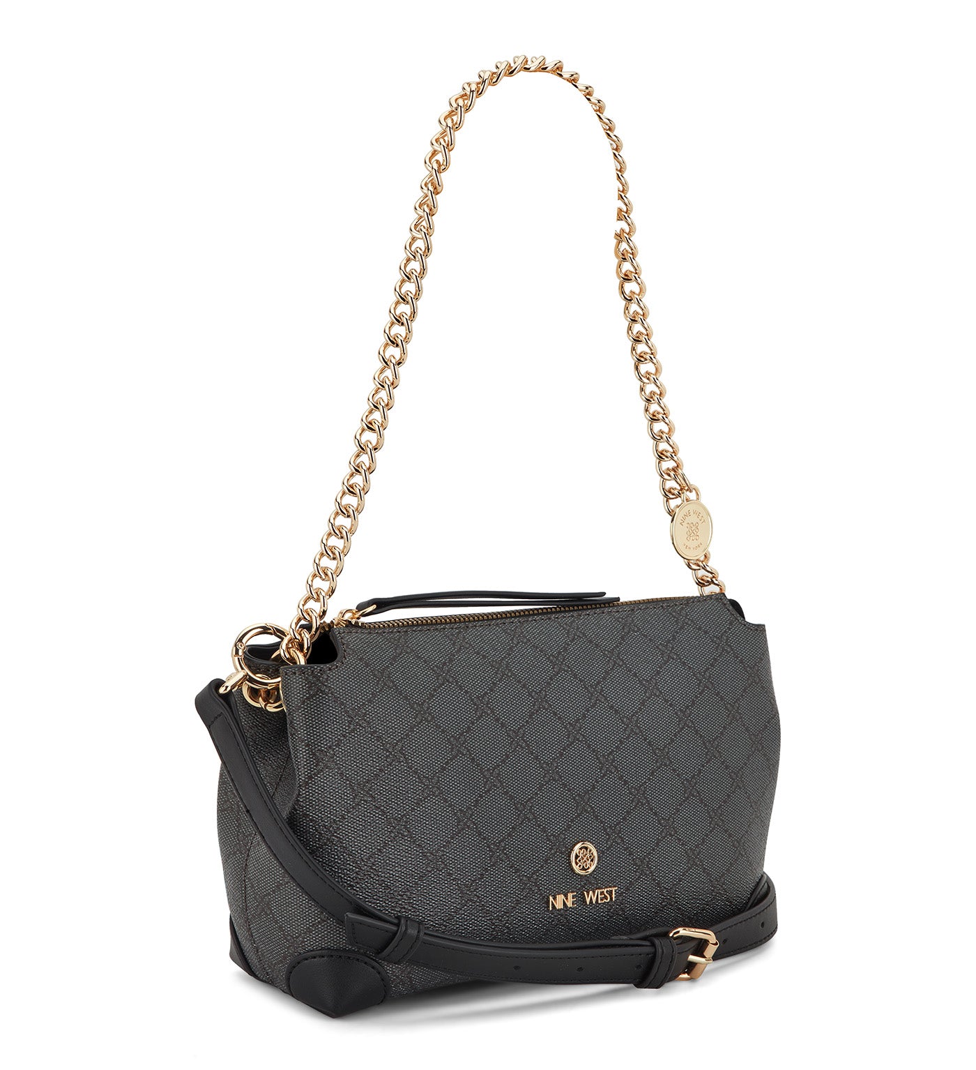 Kyrie Convertible Crossbody Shoulder Bag Onyx Logo