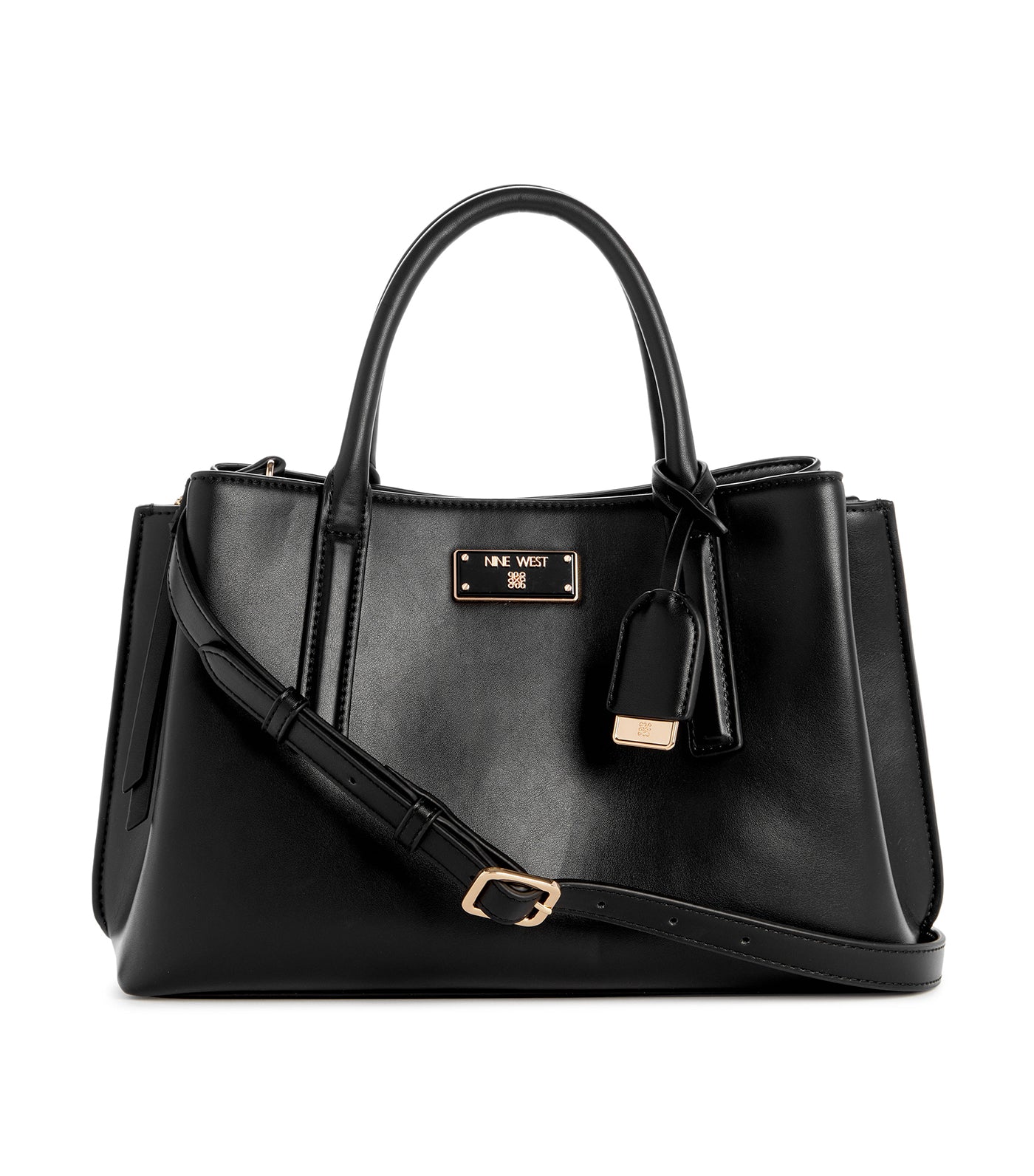 Nine West Leonel 3 Compartment Satchel  Black
