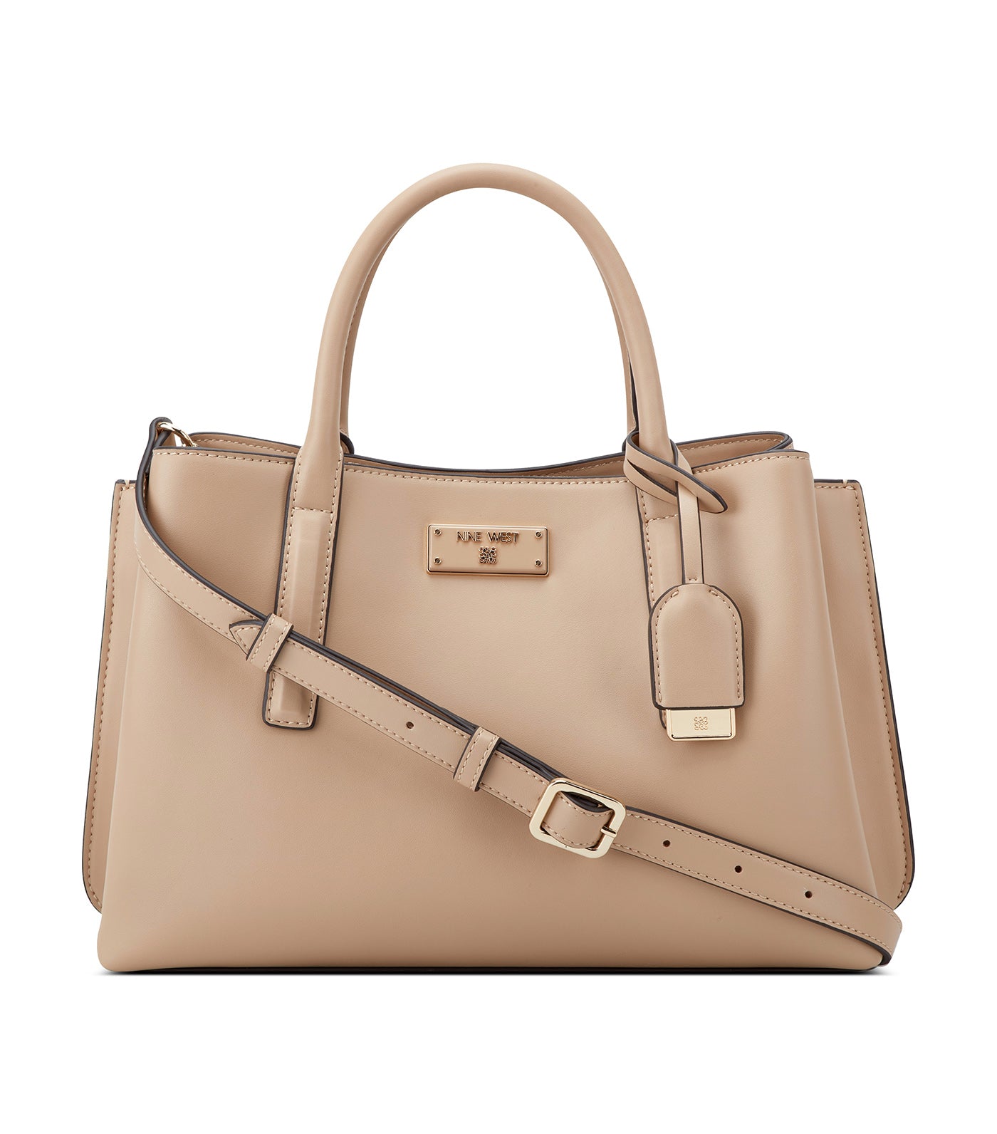 Nine West Leonel 3 Compartment Satchel  Khaki Brown