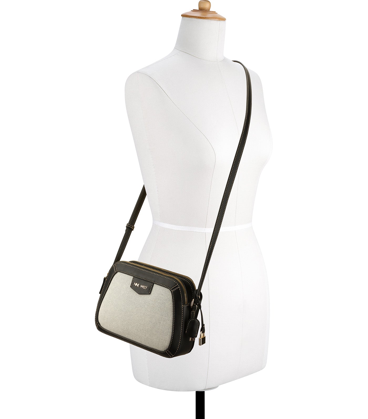 Cibrina Dome Crossbody Black/White