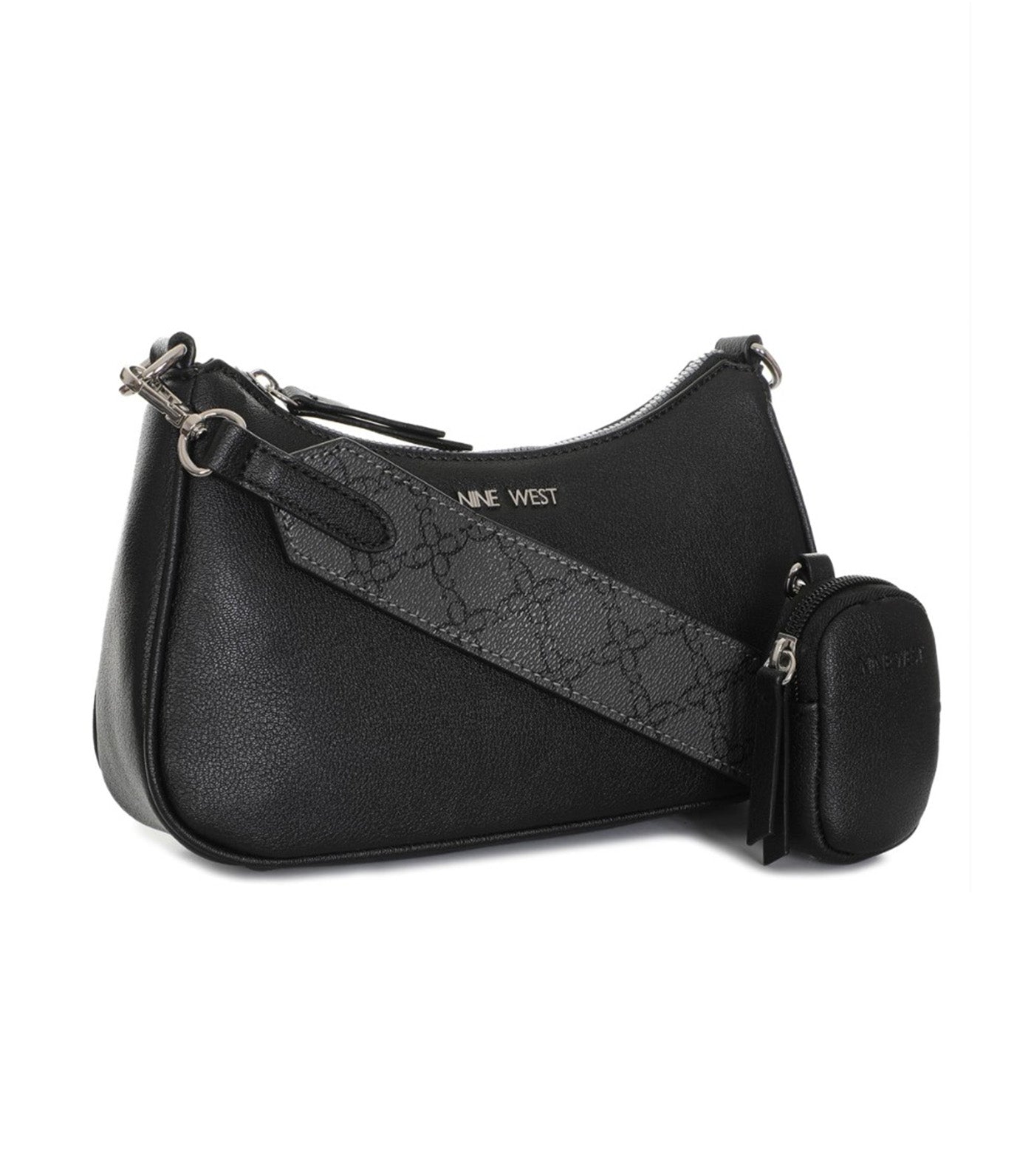 Nine West Felia Top Zip Crossbody Duo Black