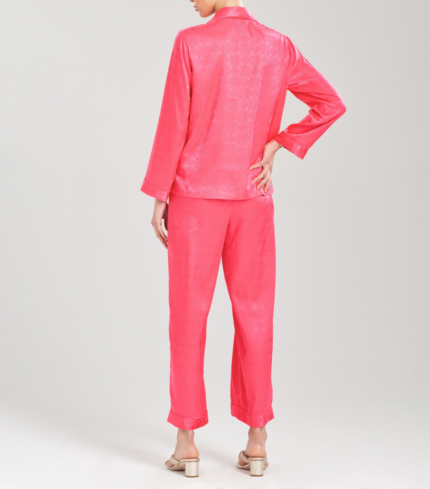 Infinity Jacquard Pajamas Heather Pink Raspberry