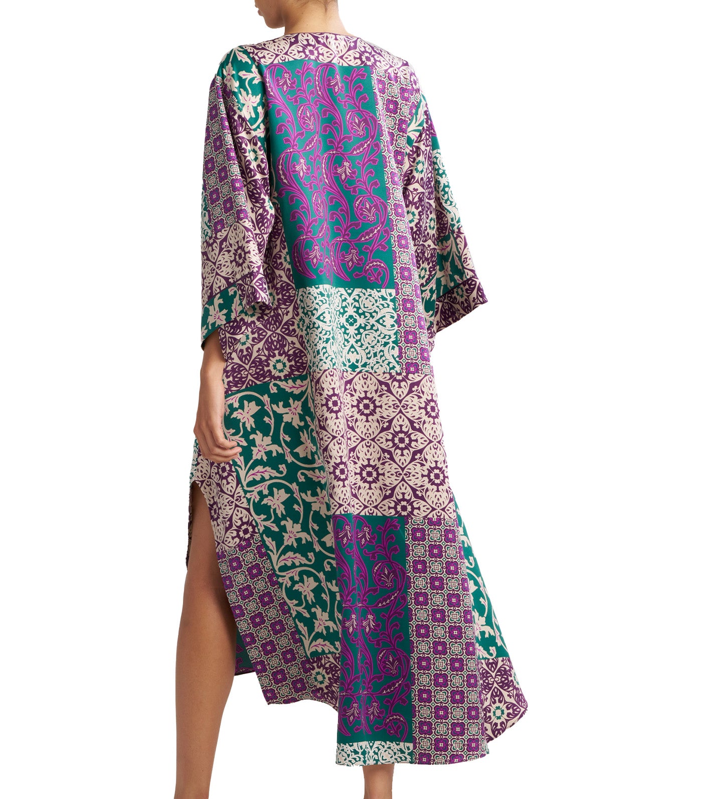 Tapestry V-Neck Caftan Purple Multi