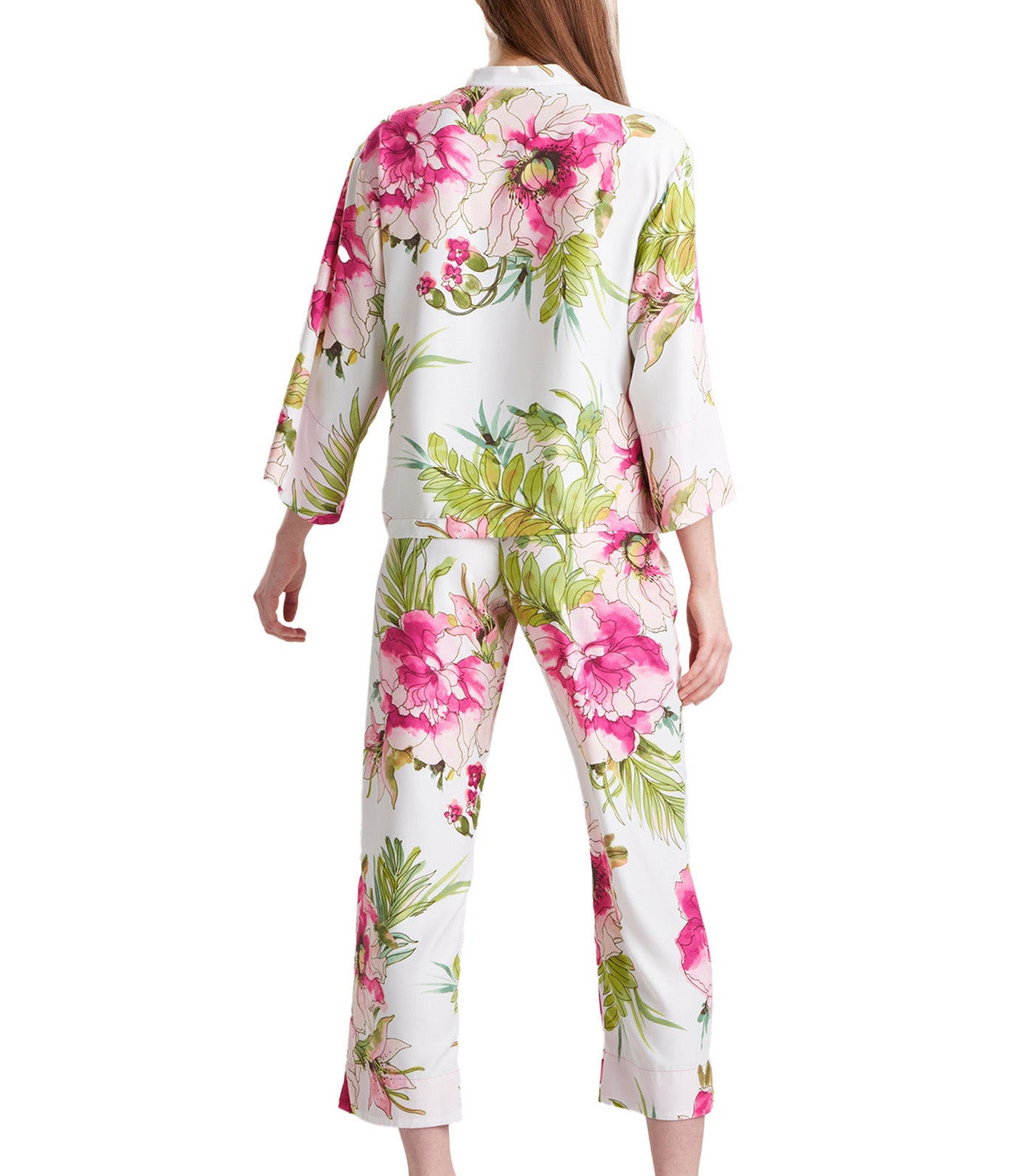 Sonomi Mandarin Pajama Set White Multi