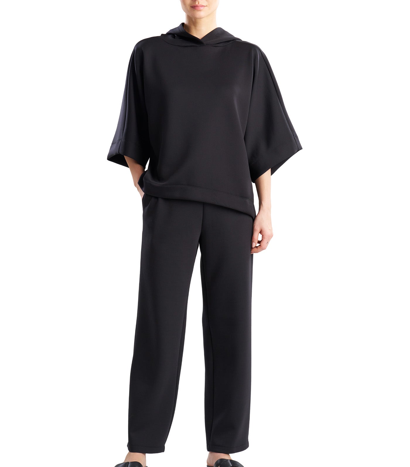 Everywear Hoodie Top Black