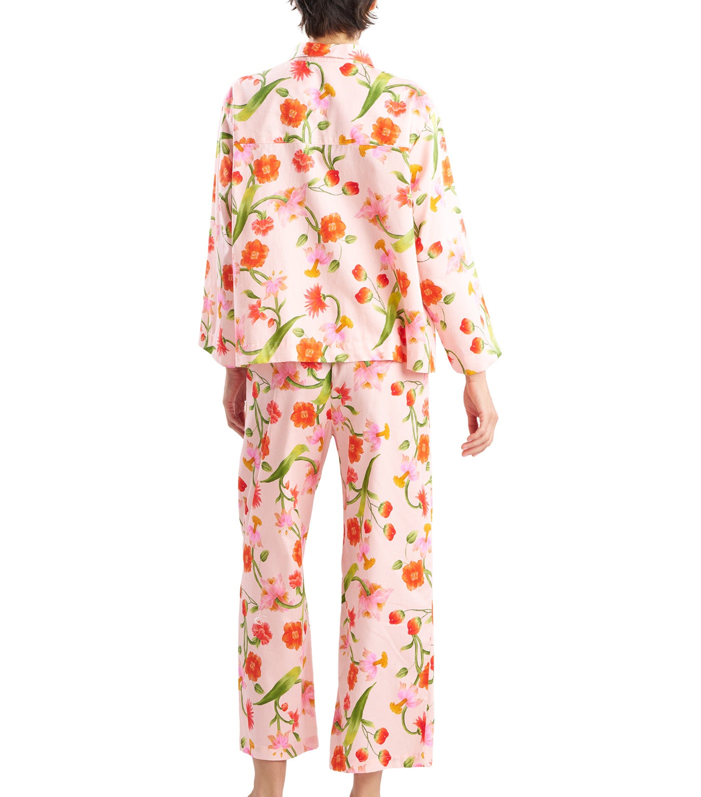 Solene Cotton Sateen Notch Pajama Set