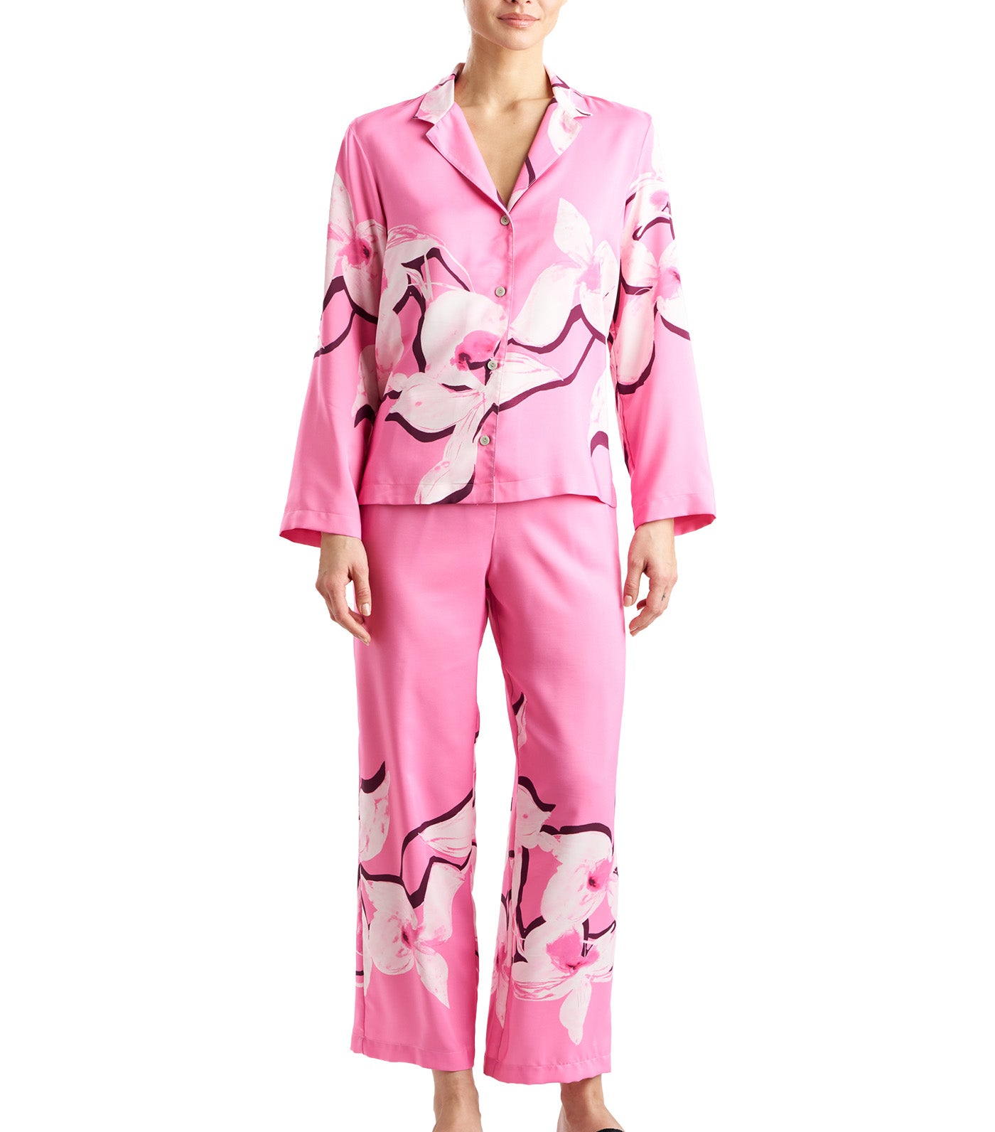 Natori Orchida Notch Pajama Set Tulip