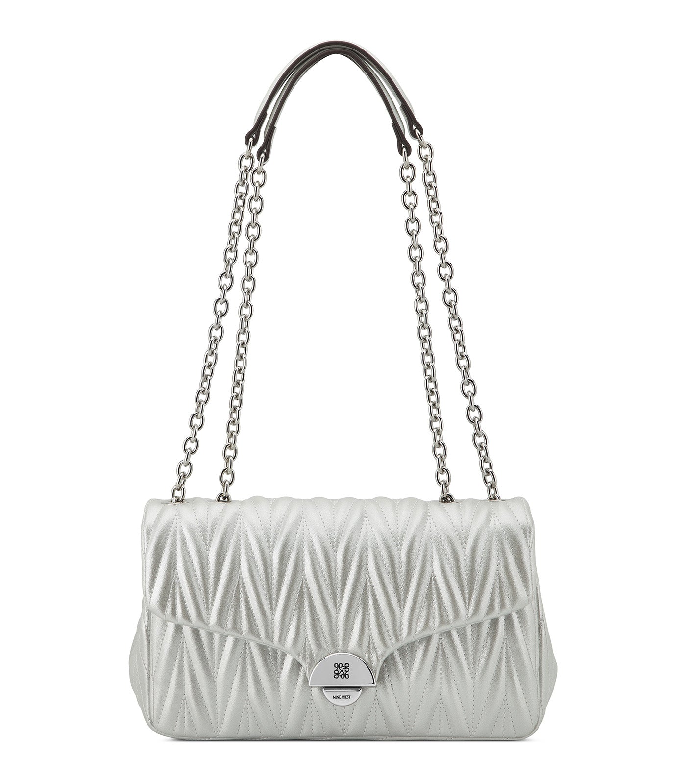 Jaslee Convertible Crossbody Flap Silver