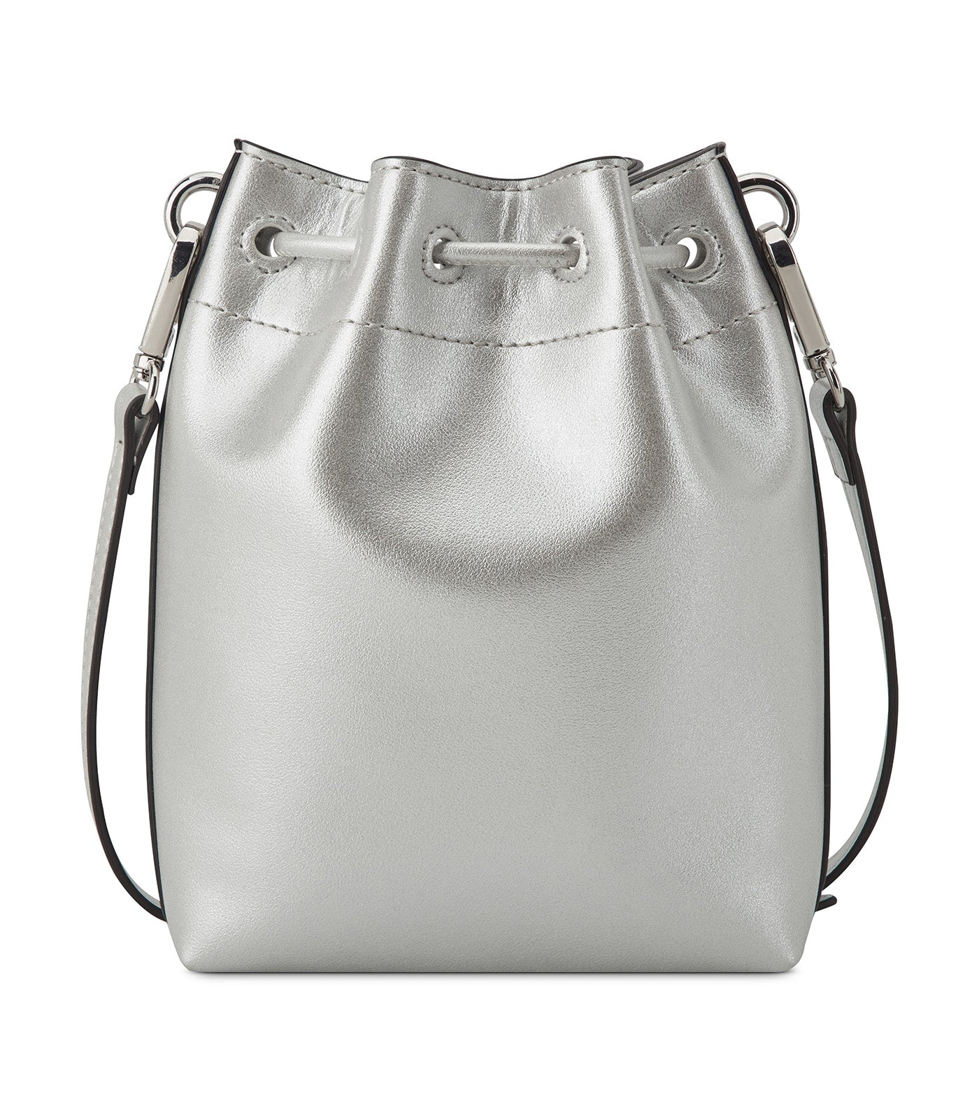 Cirilla Mini Drawstring Crossbody Silver