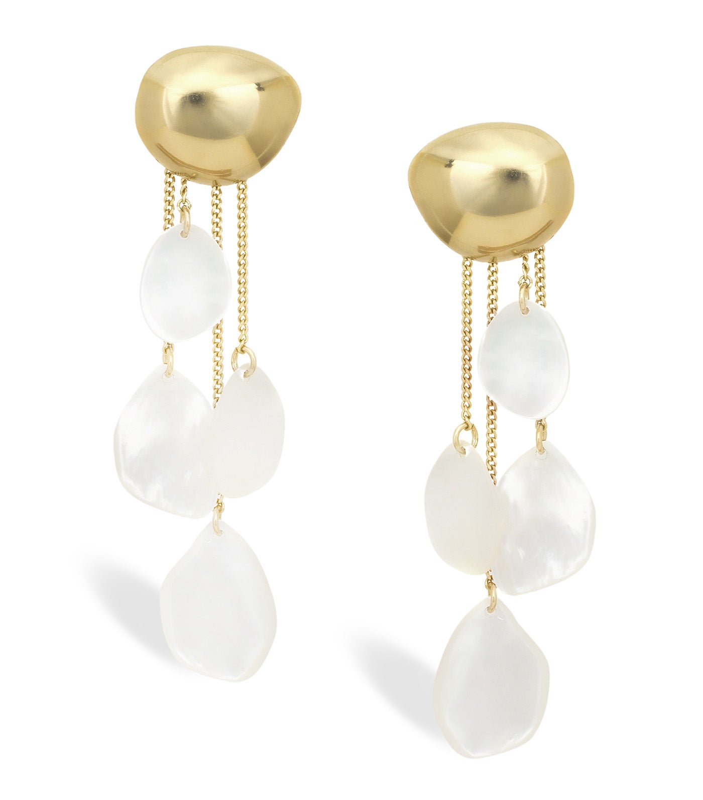 Golden Monstera Naida Earrings Gold