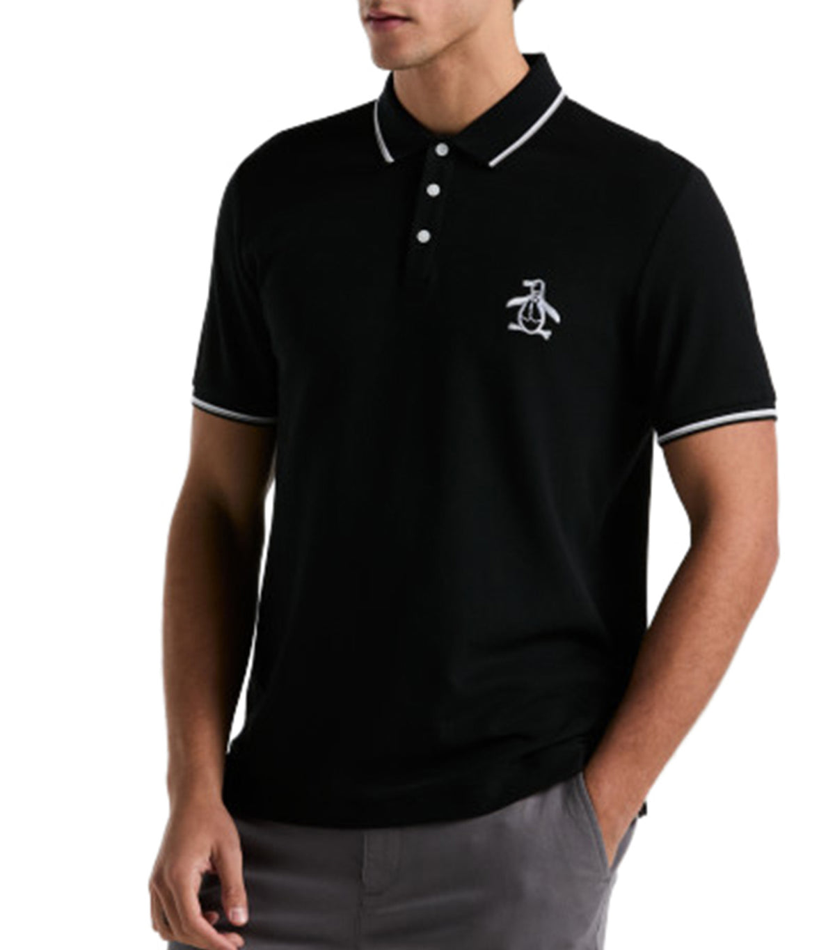 Cotton Piqué Polo True Black