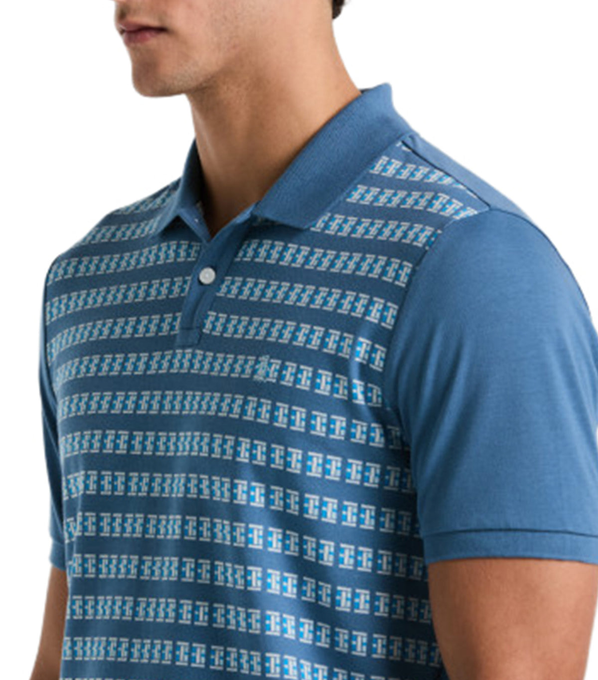 Blocked Front Polo Copen Blue