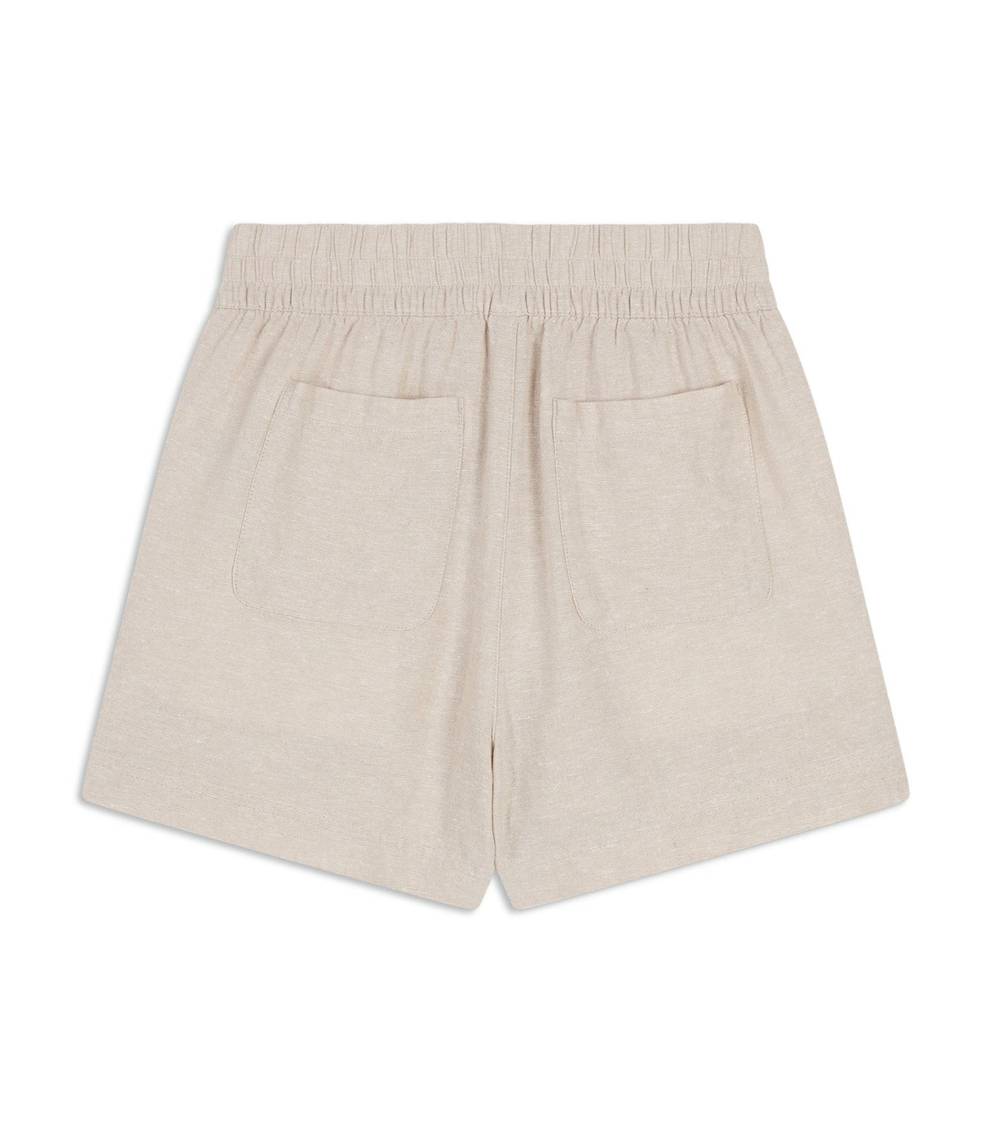 Women's High-Waisted Linen-Blend Pull-On Shorts -- 3.5-inch inseam Flax Linen