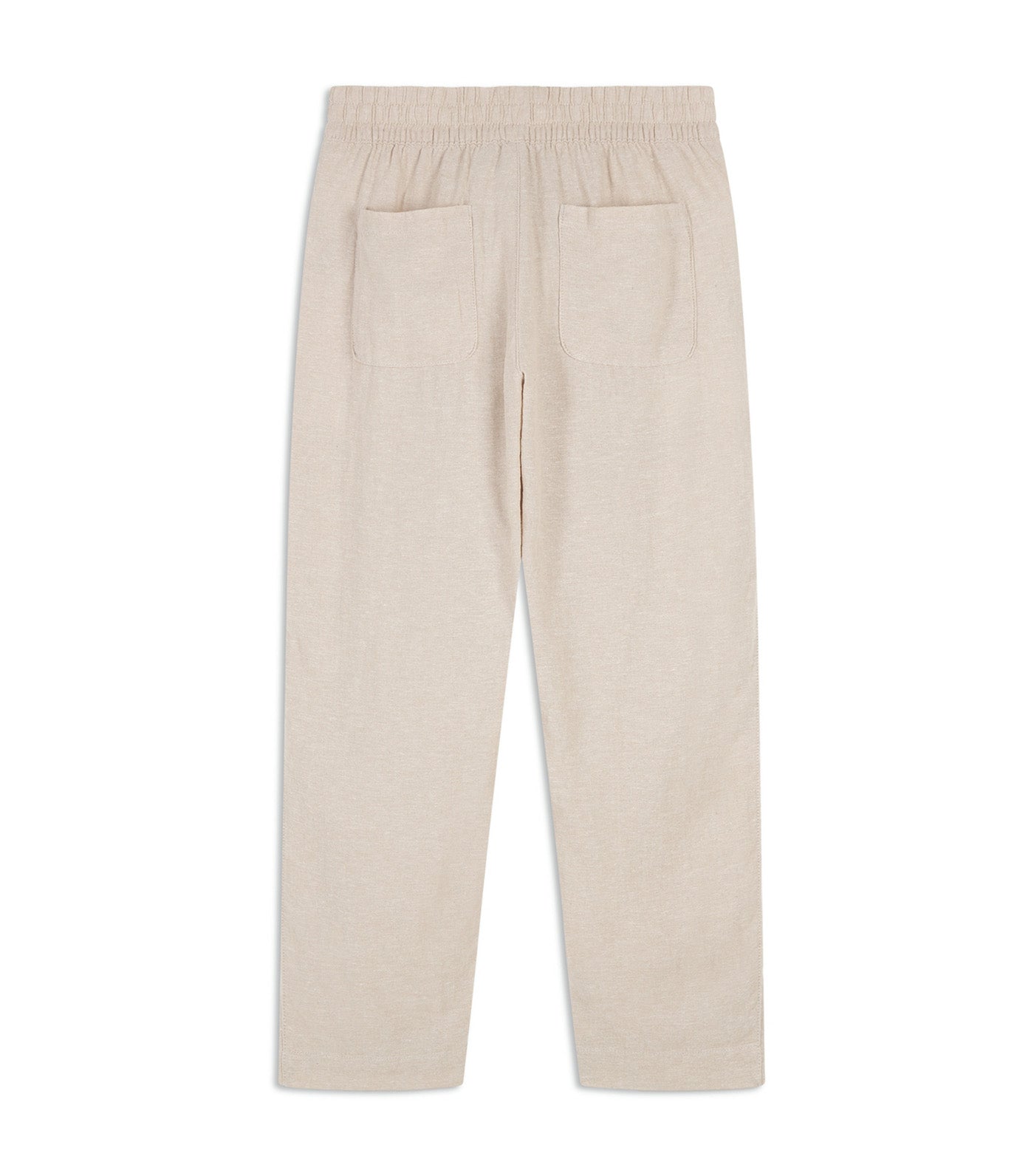 Women's High-Waisted Linen-Blend Straight Pants Flax Linen