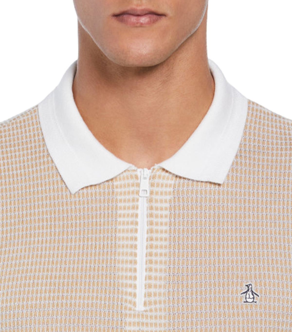 Quarter-Zip Sweater Polo Bright White